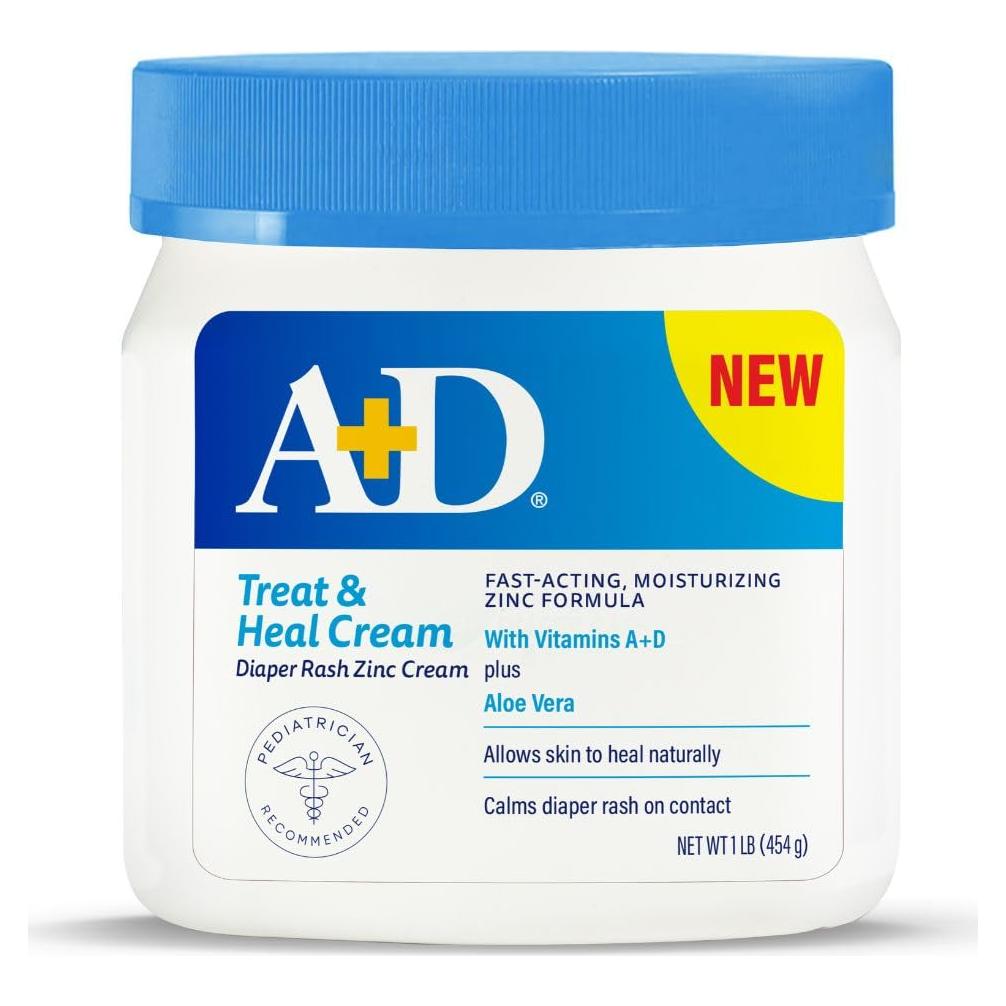 Crema A+D para Erupciones de Pañal 454 g - Óxido de Zinc 10%