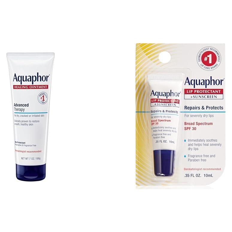 Paquete Aquaphor: Ungüento Curativo 198 g + Bálsamo Labial SPF 30 10 g