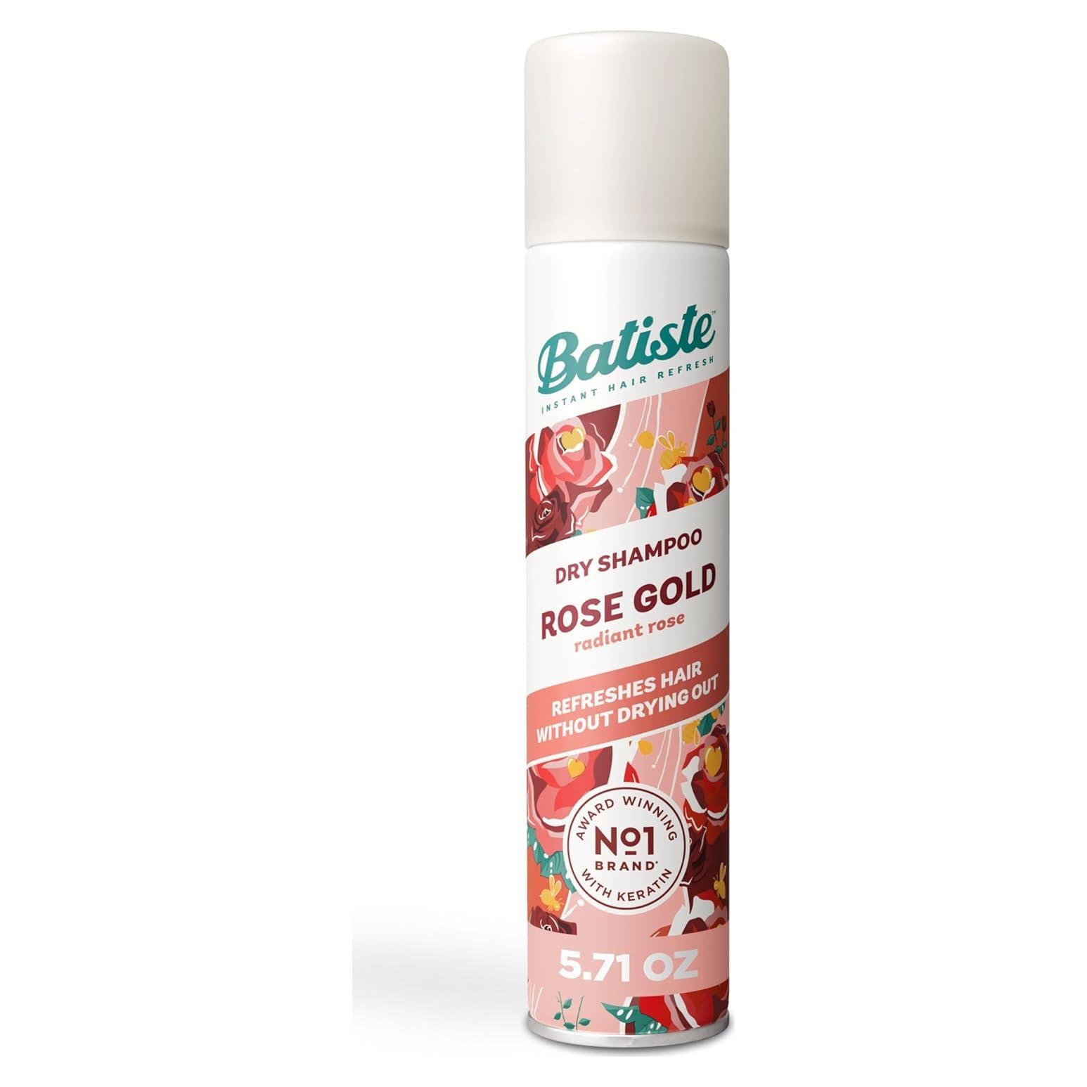 Champú Seco Batiste Oro Rosa 162 g - Refresca y Da Volumen