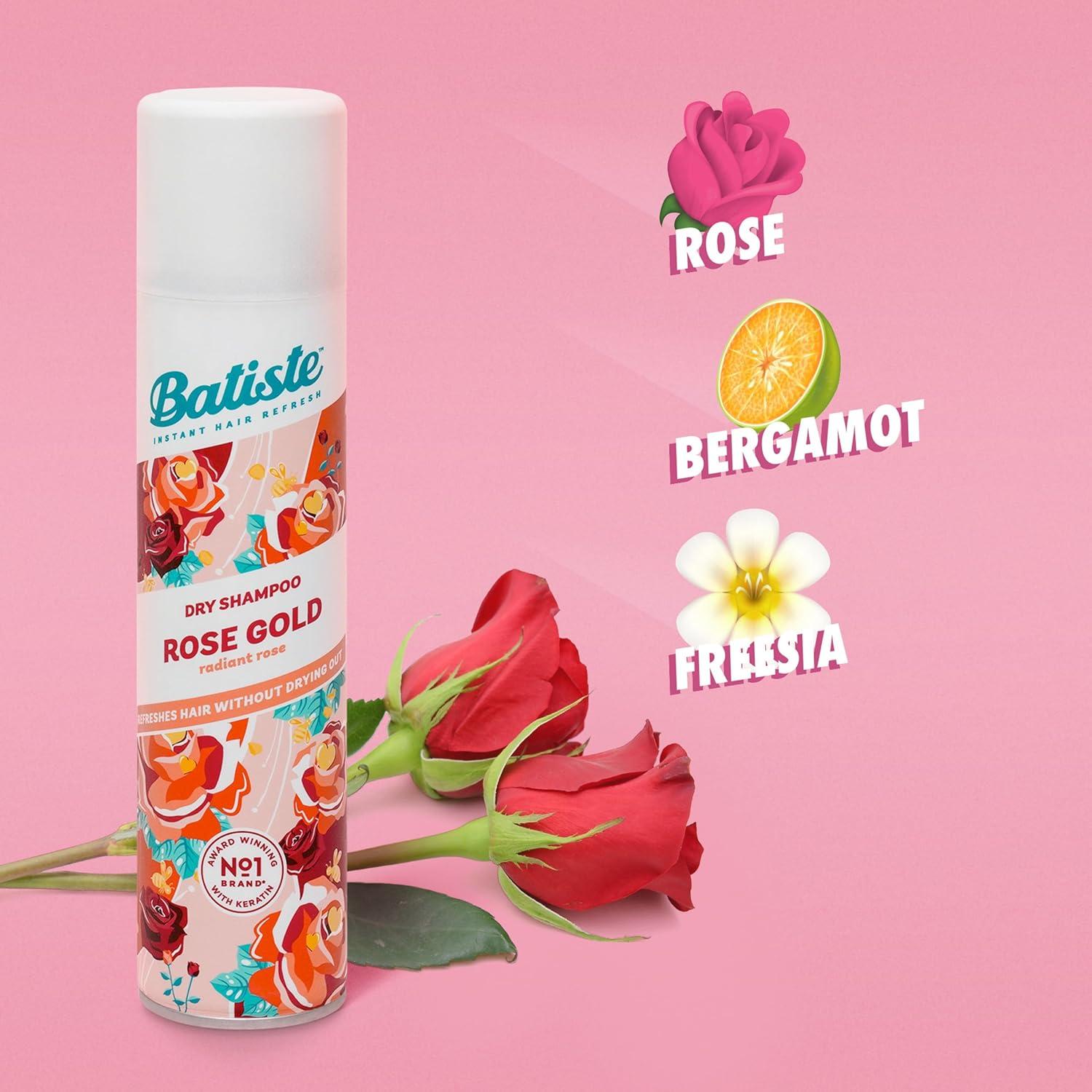 Champú Seco Batiste Oro Rosa 162 g - Refresca y Da Volumen