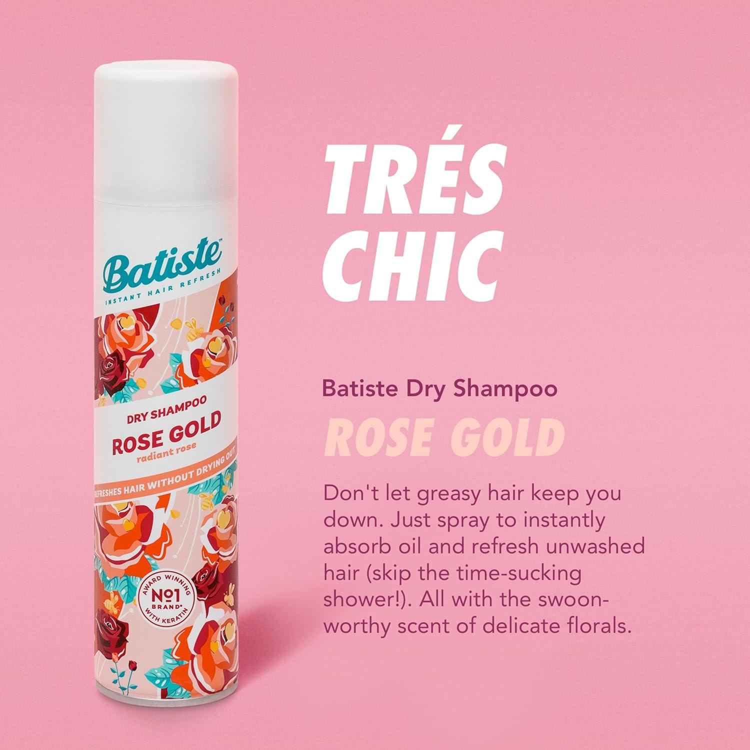 Champú Seco Batiste Oro Rosa 162 g - Refresca y Da Volumen