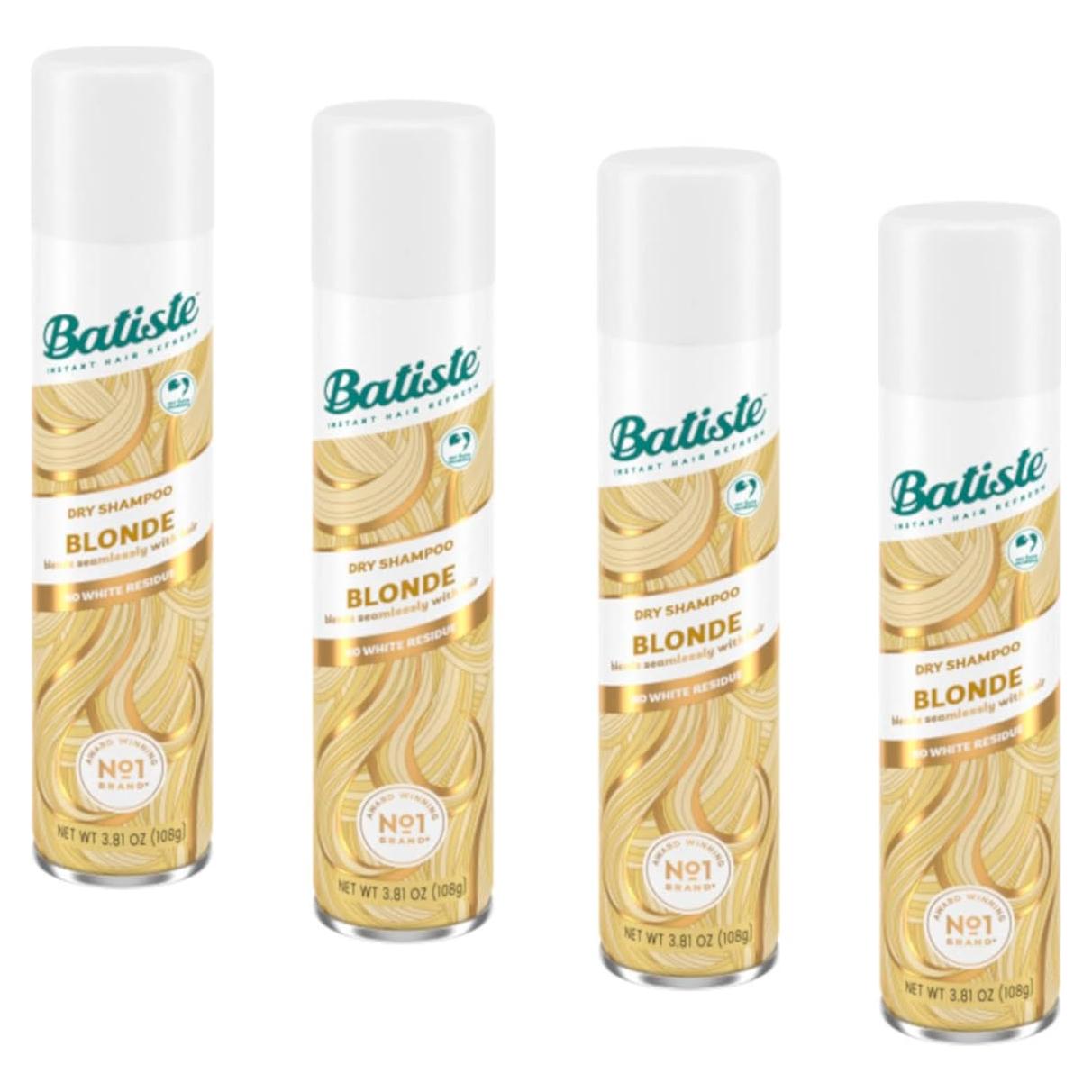 Champú Seco Batiste Rubio Brillante 108.86g (Paquete de 4)