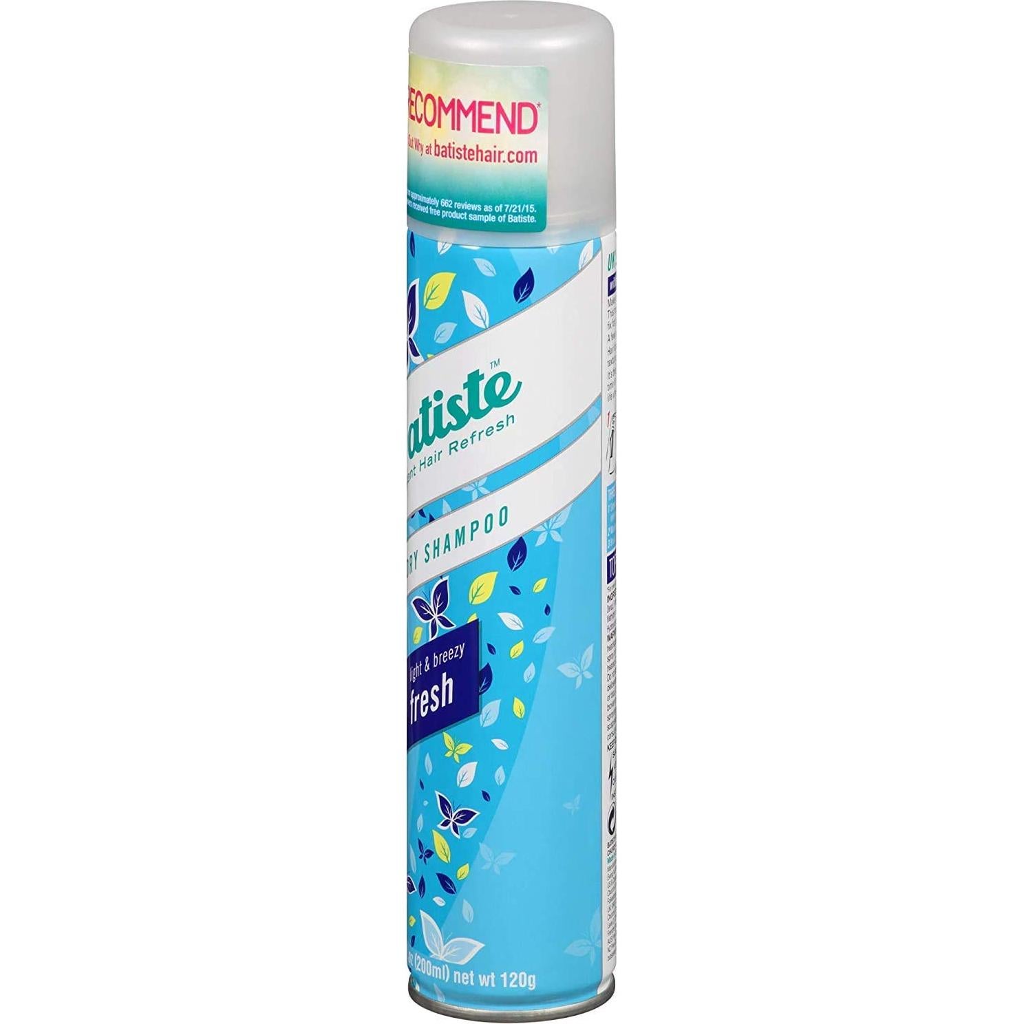 Champú Seco Batiste Fresco 190 ml - Refresco Instantáneo