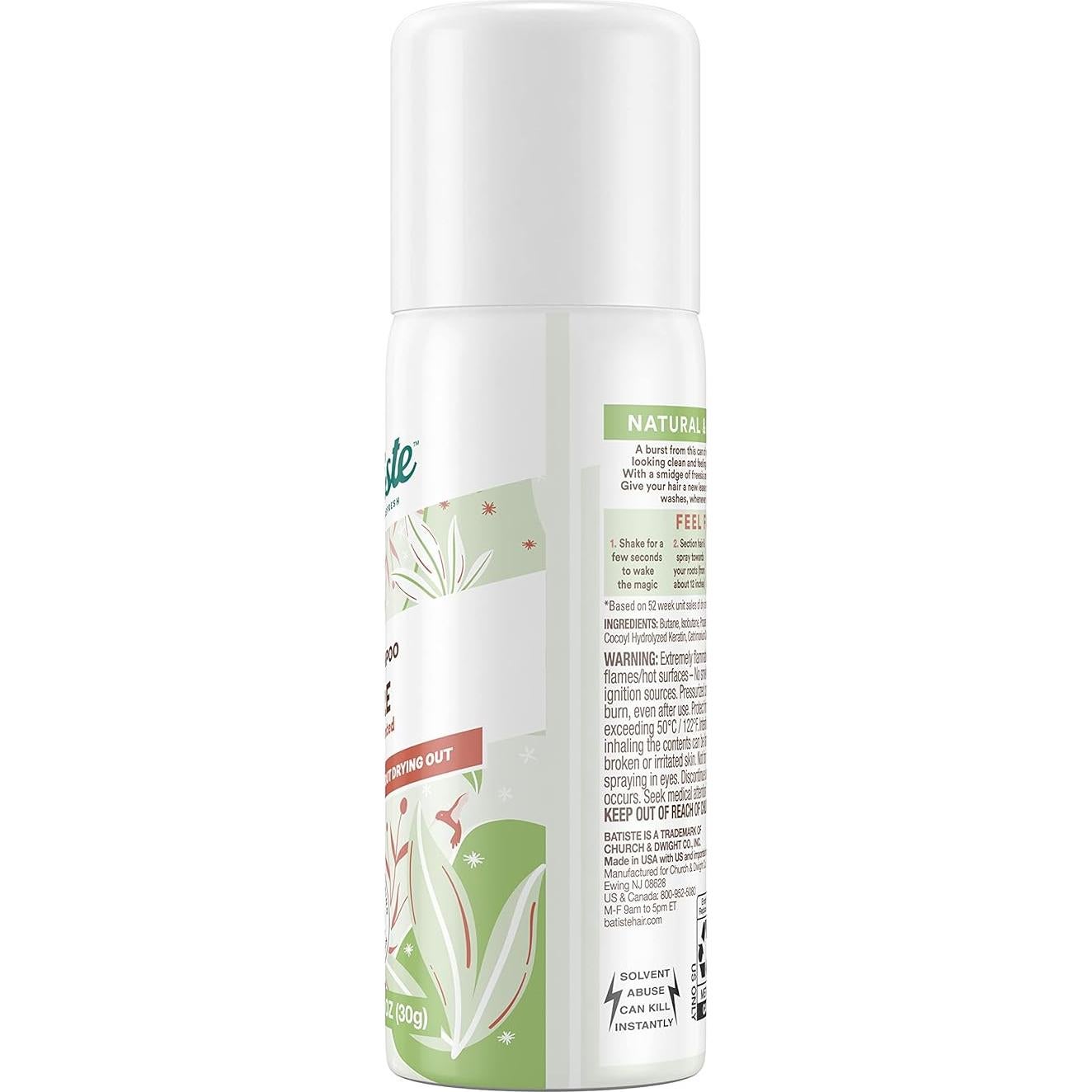 Champú Seco Batiste Bare Mini 45 g - Paquete de 2