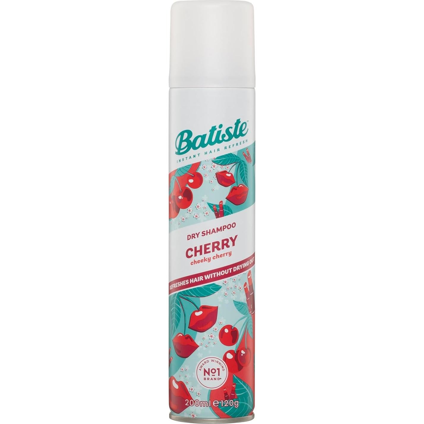 Champú Seco Batiste Cereza 198 ml - Sin Agua, Aroma Frutal