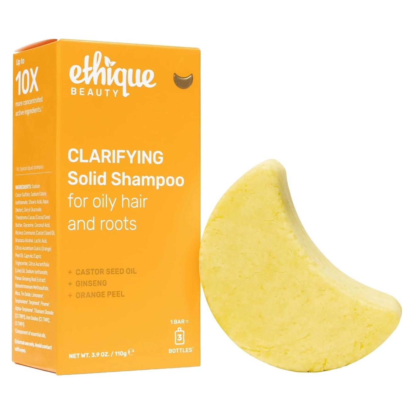 Champú Aclarador Ethique 110 g - Vegano, Sin Plástico, Cabello Graso