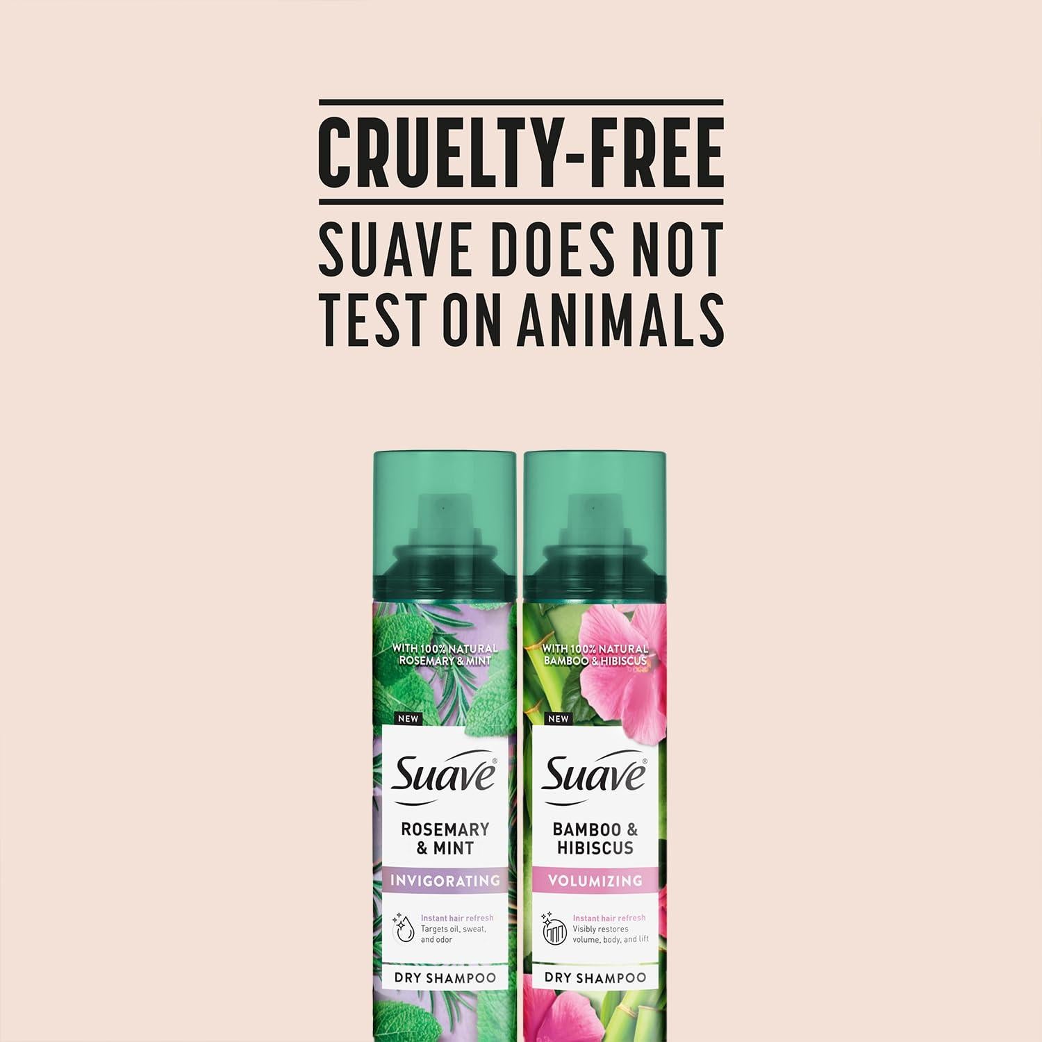 Champú Seco Suave 2-Pack Romero y Menta + Bambú y Hibisco 340g