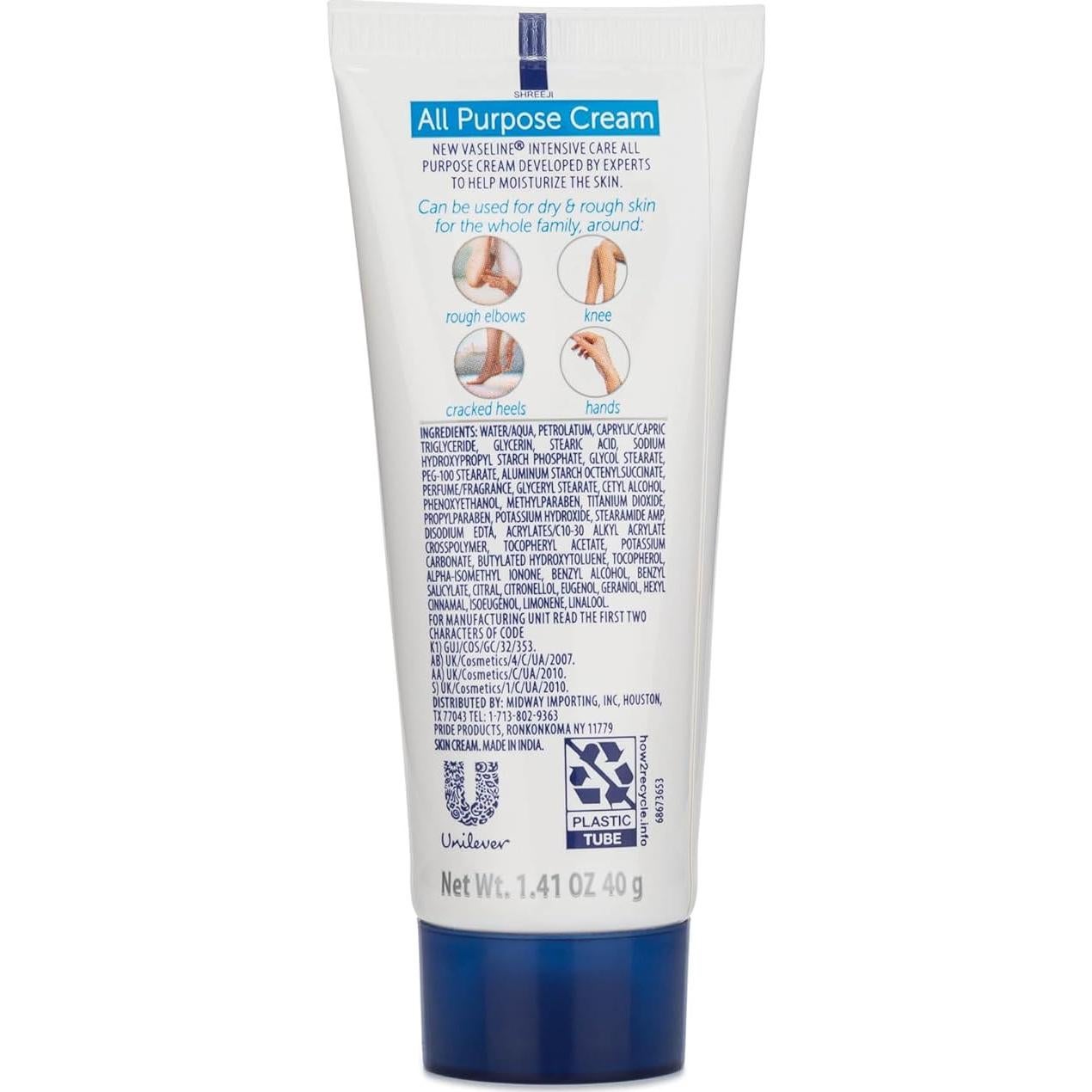 Crema Hidratante Intensiva Vaseline 4 Tubos 213g Cada Uno