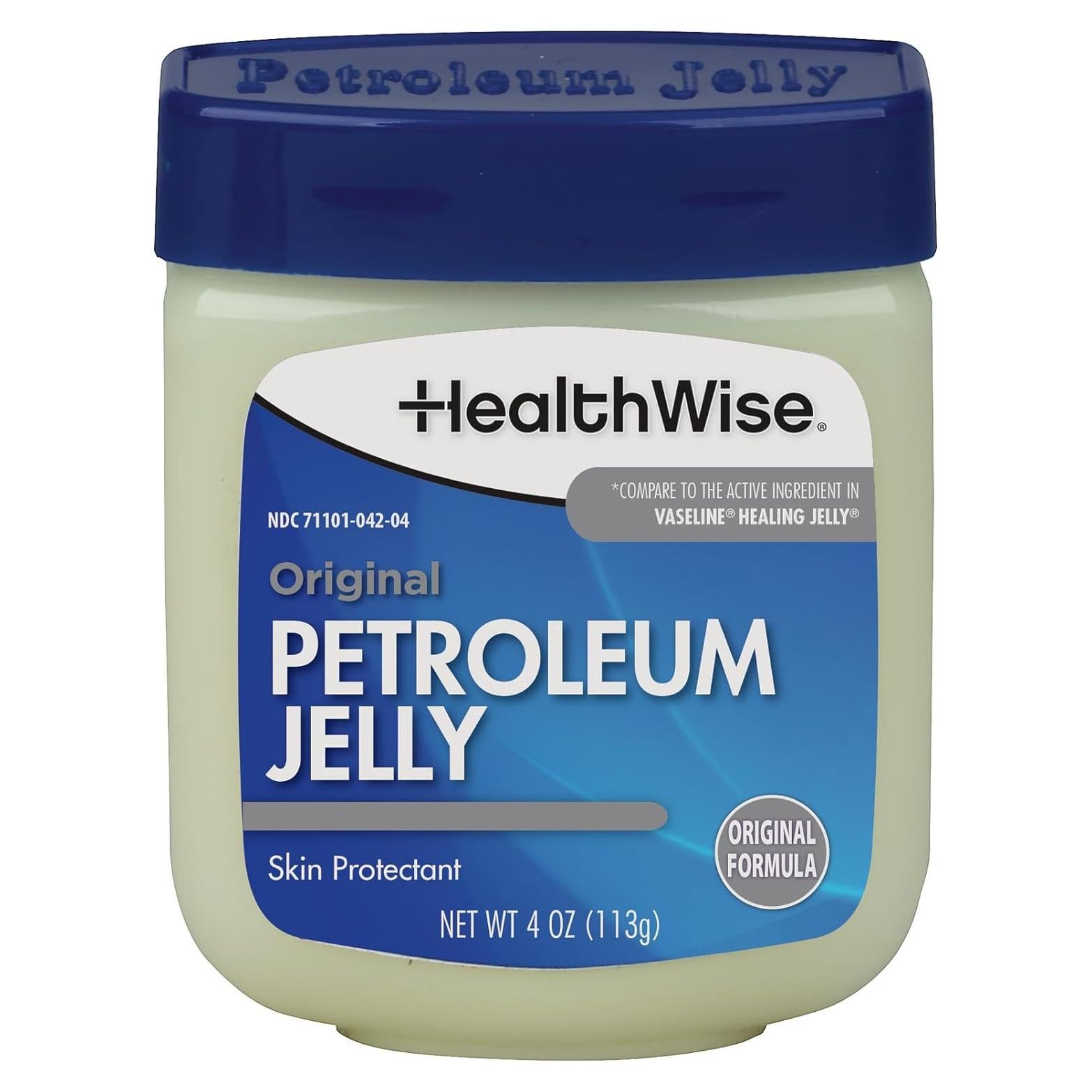 Petroleum Jelly | Skin Protectant | Original Formula | Relieves Dry Skin | Protects Minor Cuts, Scraps, Burns | 4 oz. Jar |