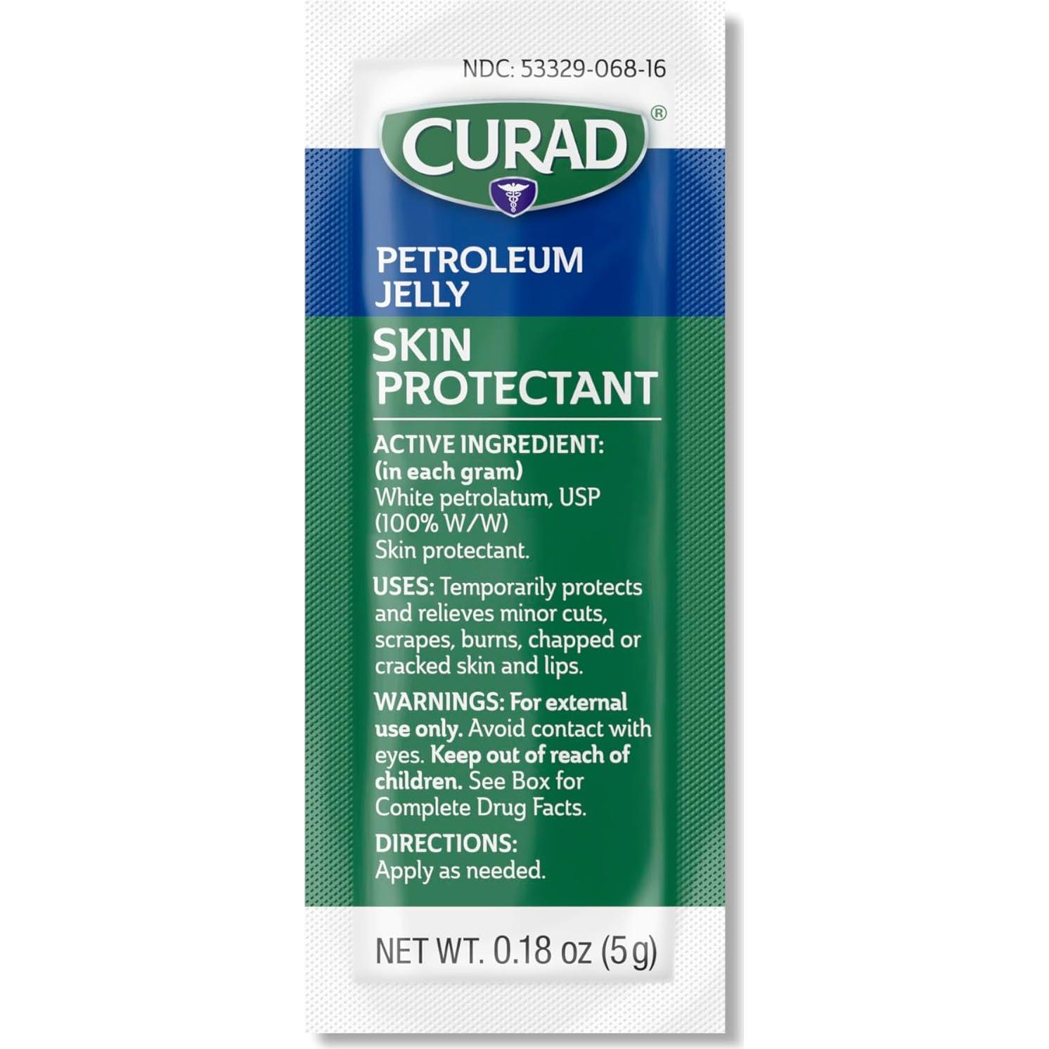 CURAD Vaselina Jelly 144 Paquetes - Protector Piel Seca