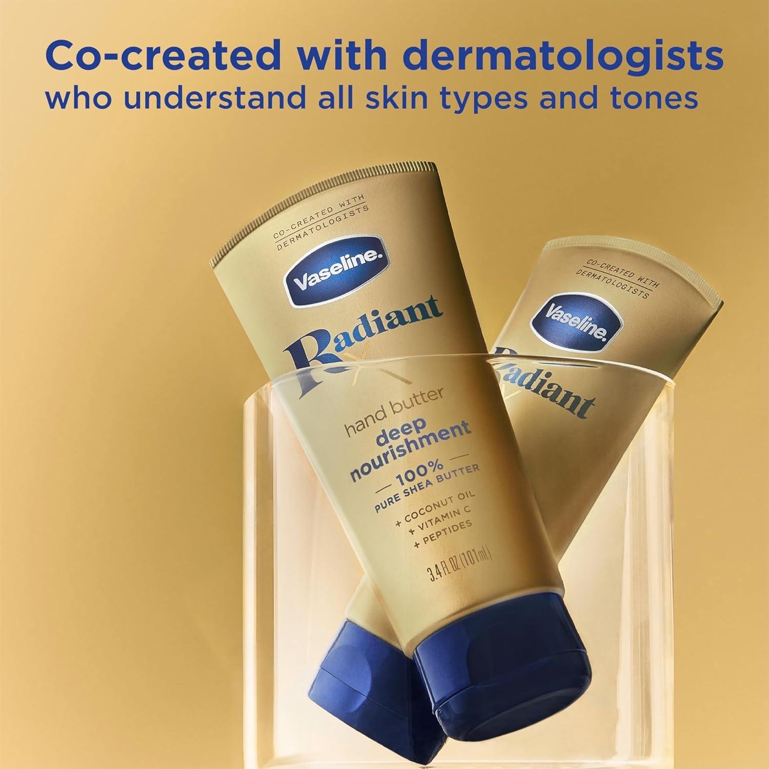 Set de Cuidado de Manos y Labios Vaseline - Mantequilla Radiant X 2-Pack