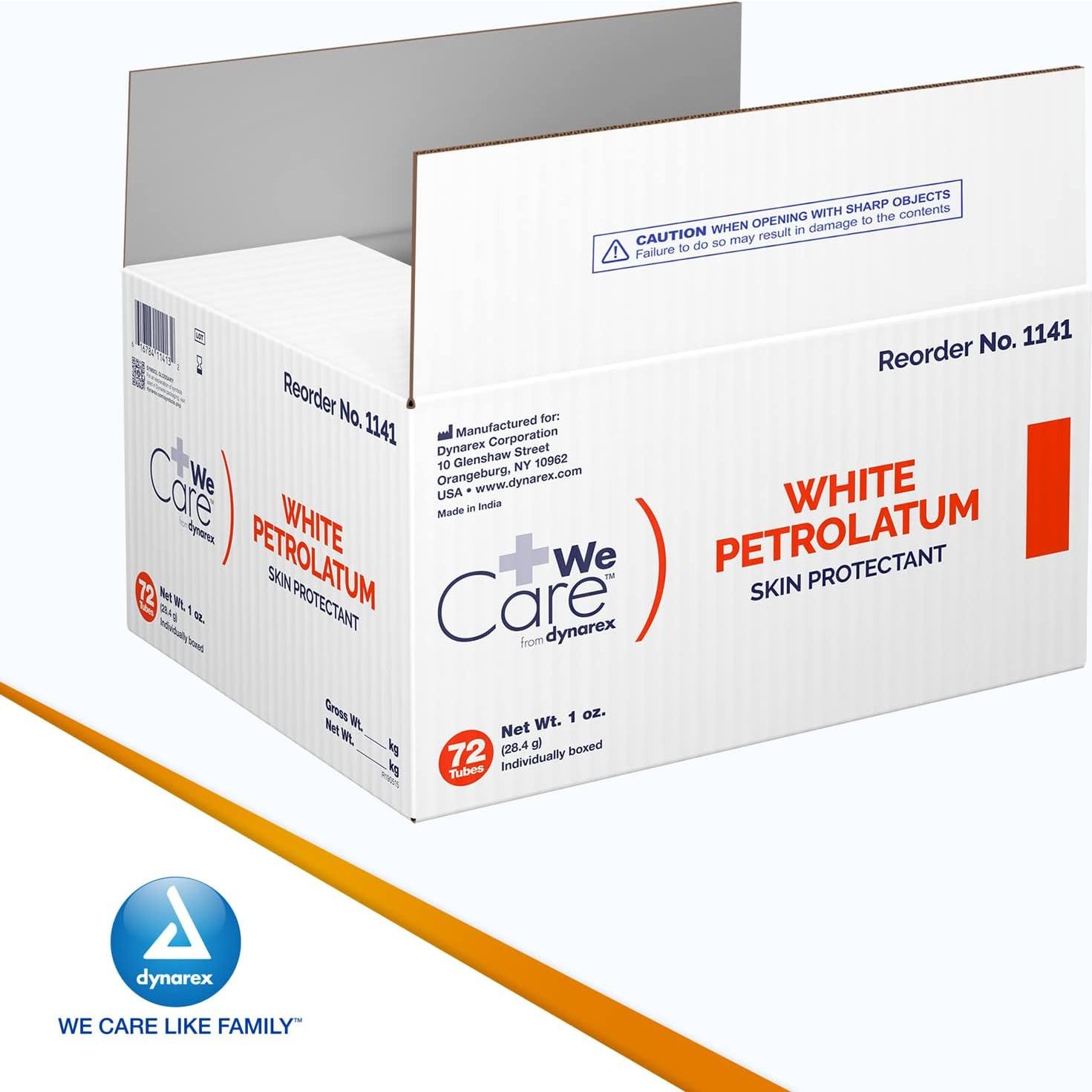 Gel de Petróleo Blanco Dynarex 28.35 g - 72 Tubos para Piel Seca