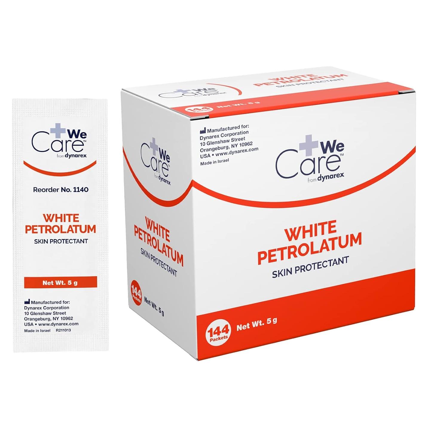 Dynarex Petrolato Blanco 5g - 144 Paquetes para Irritación Piel