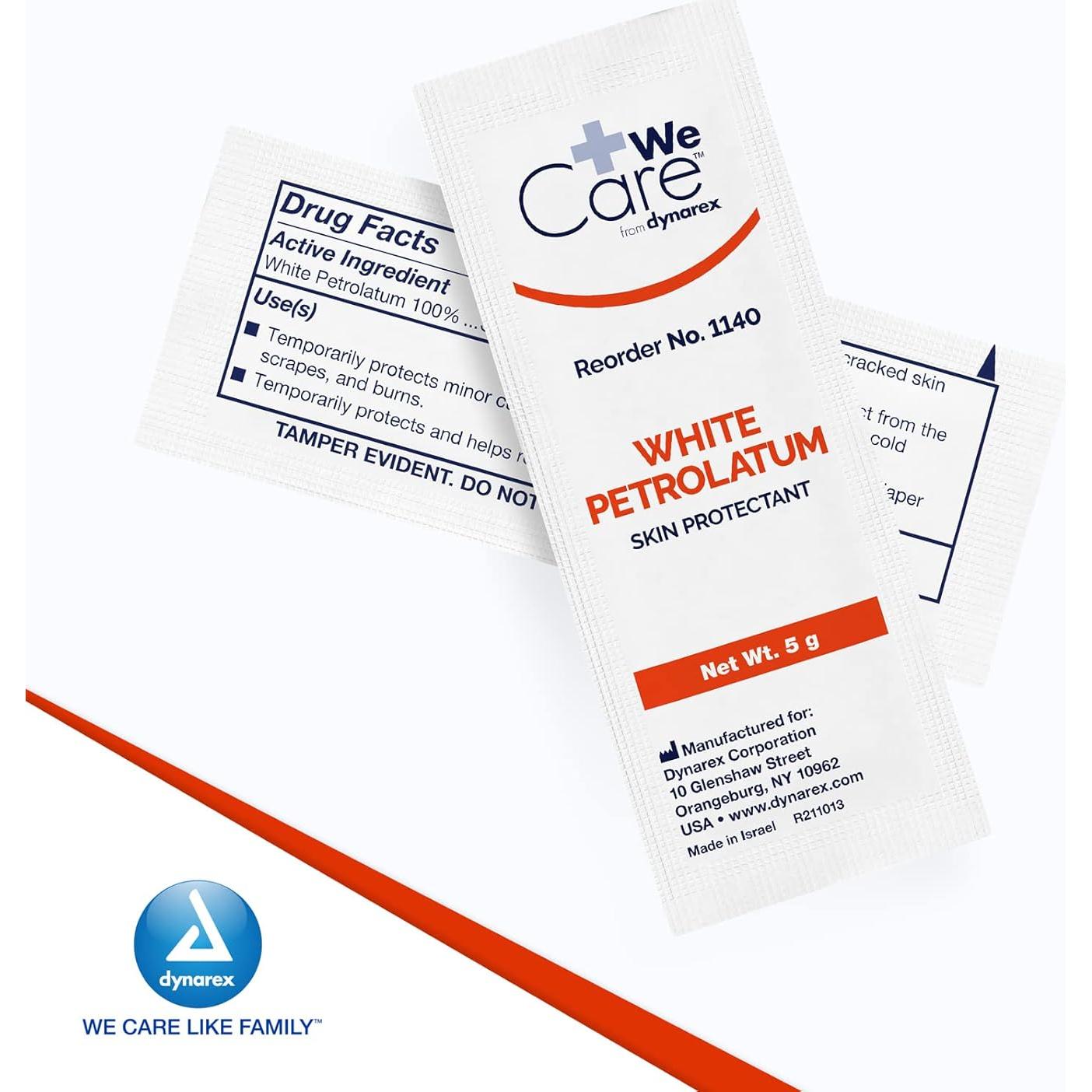 Dynarex Petrolato Blanco 5g - 144 Paquetes para Irritación Piel