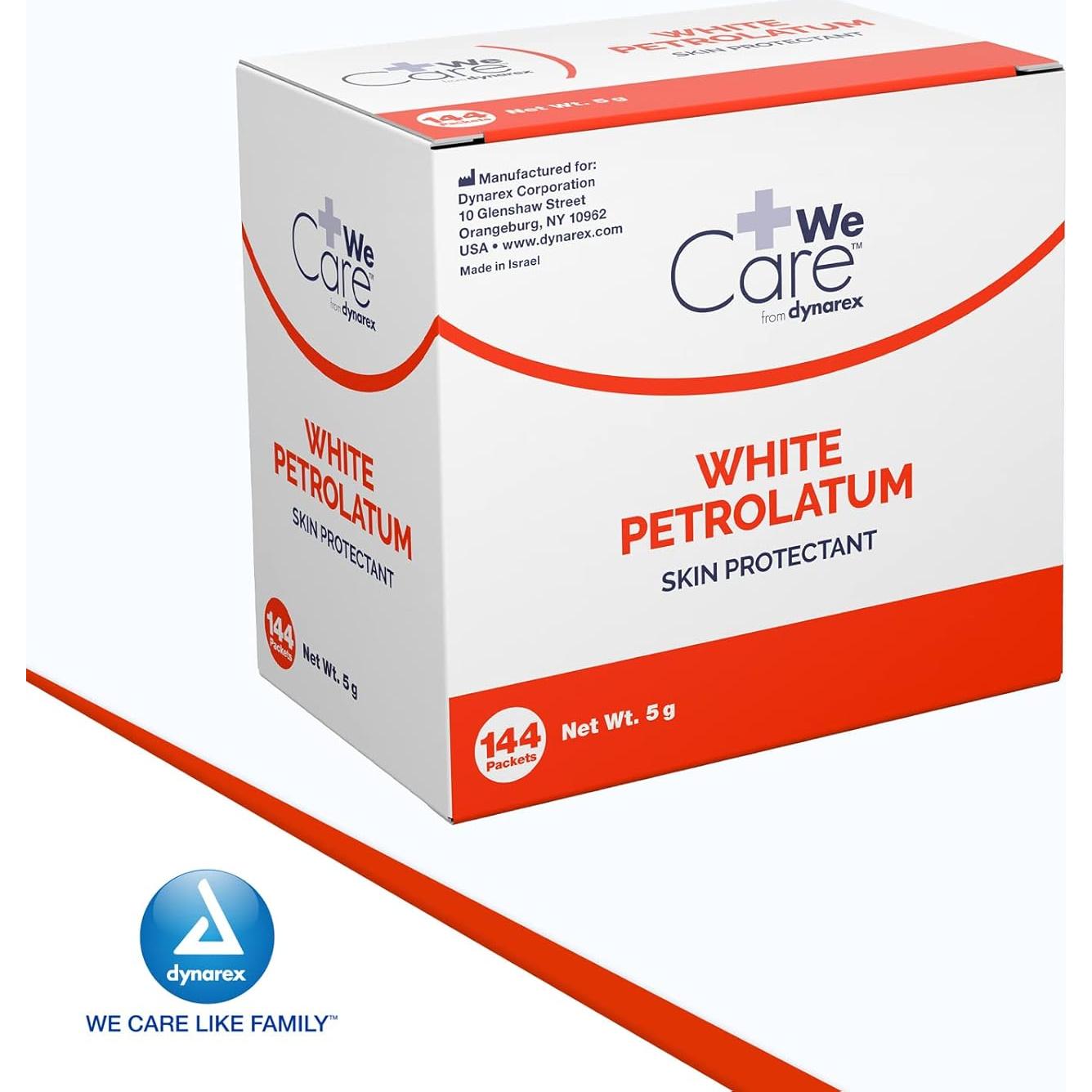 Dynarex Petrolato Blanco 5g - 144 Paquetes para Irritación Piel
