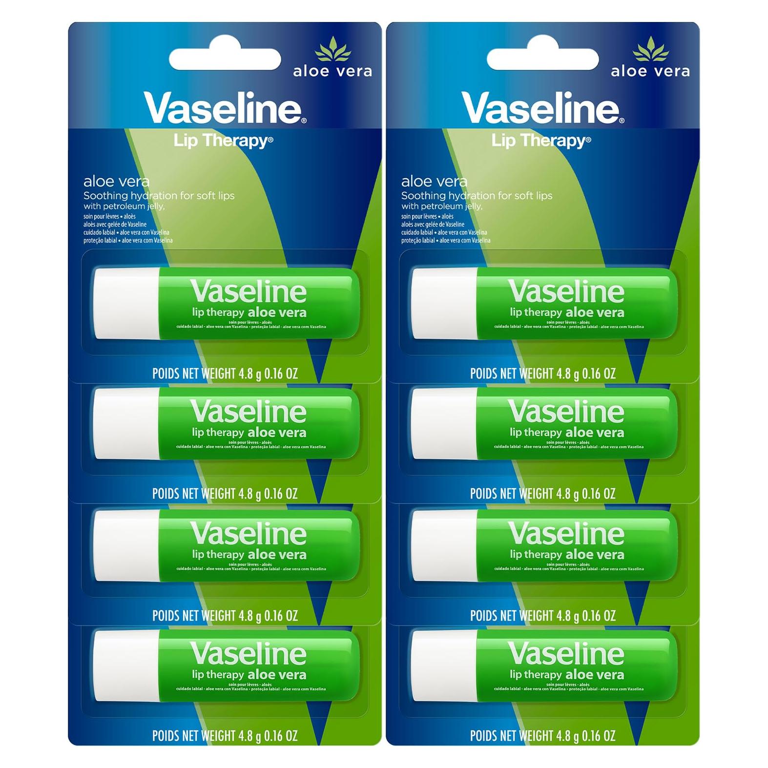 Bálsamo Labial Hidratante Vaseline Aloe Vera 8-Pack 4.5g