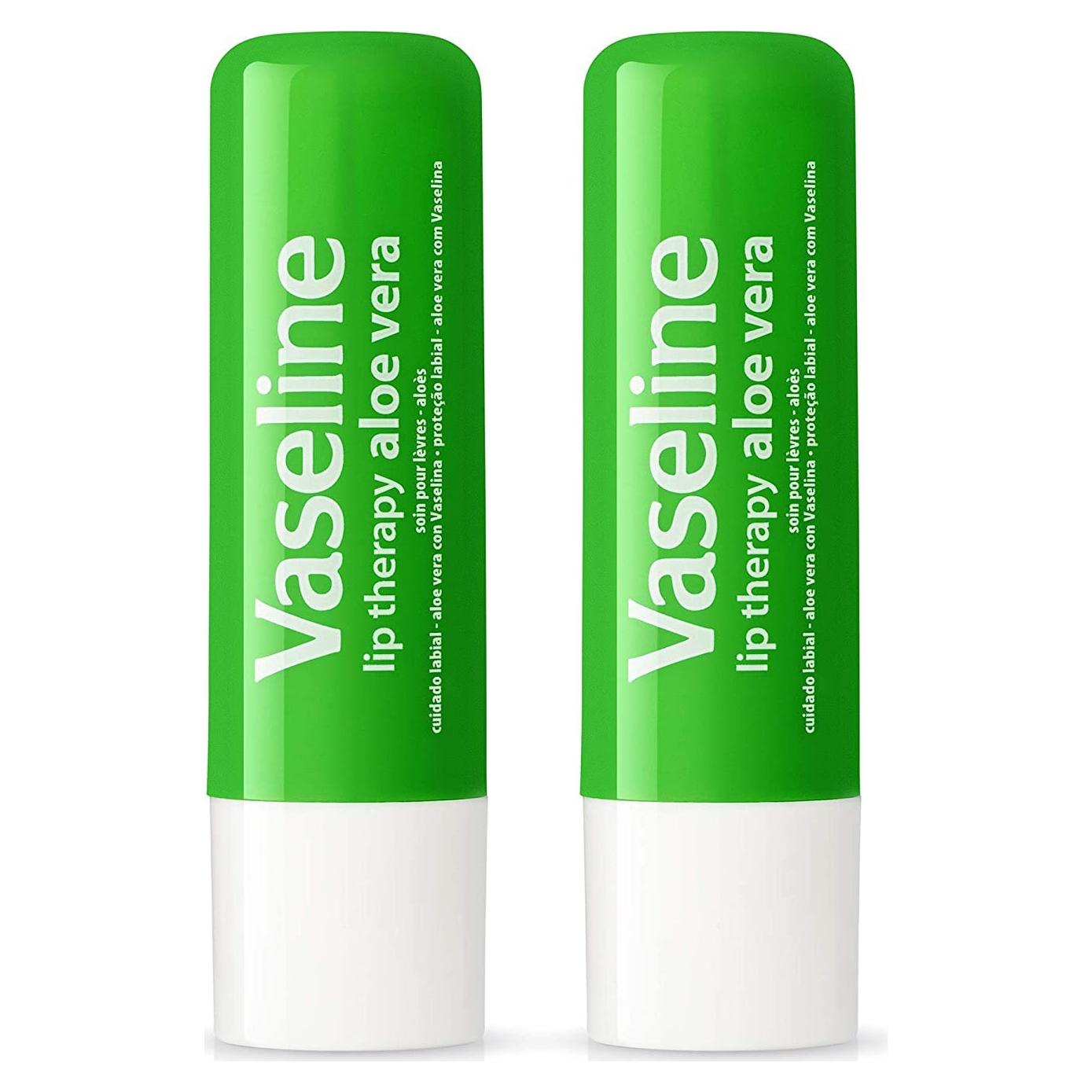 Bálsamo Labial Vaseline Terapia Aloe Vera Doble 9.92g