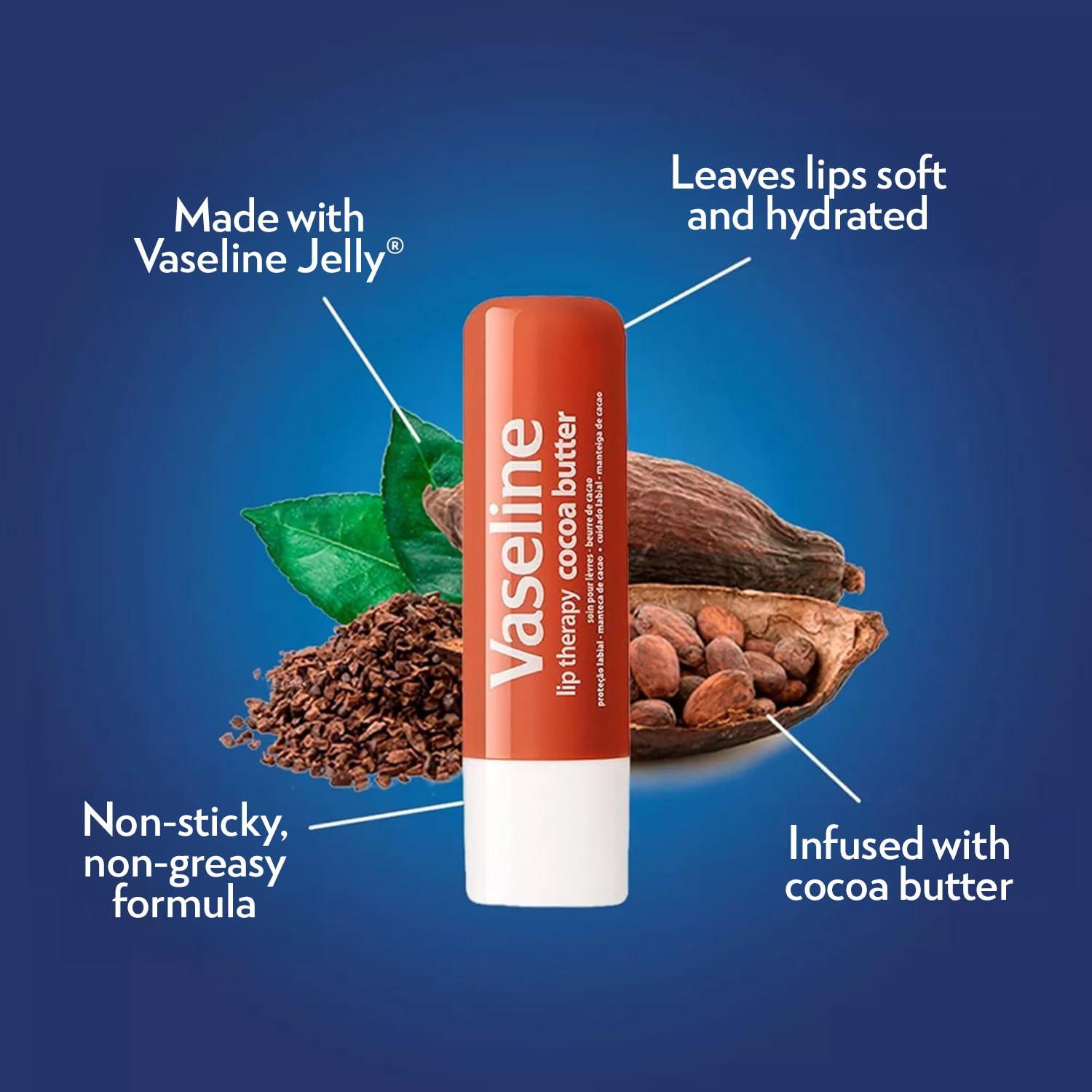 Bálsamo Labial Vaseline Manteca de Cacao 6x4.5g Hidratante