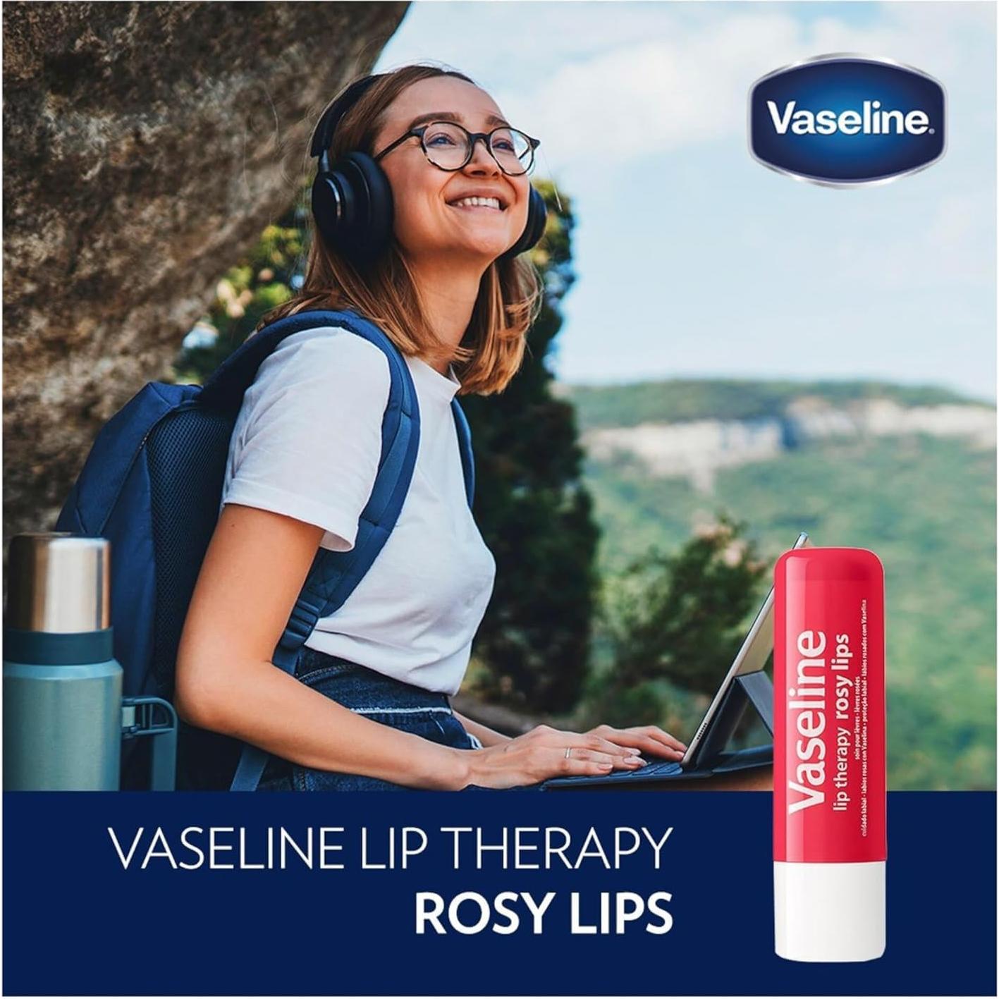 Bálsamo Labial Vaseline Lip Therapy Rosy Lips 12-Pack 4.5g