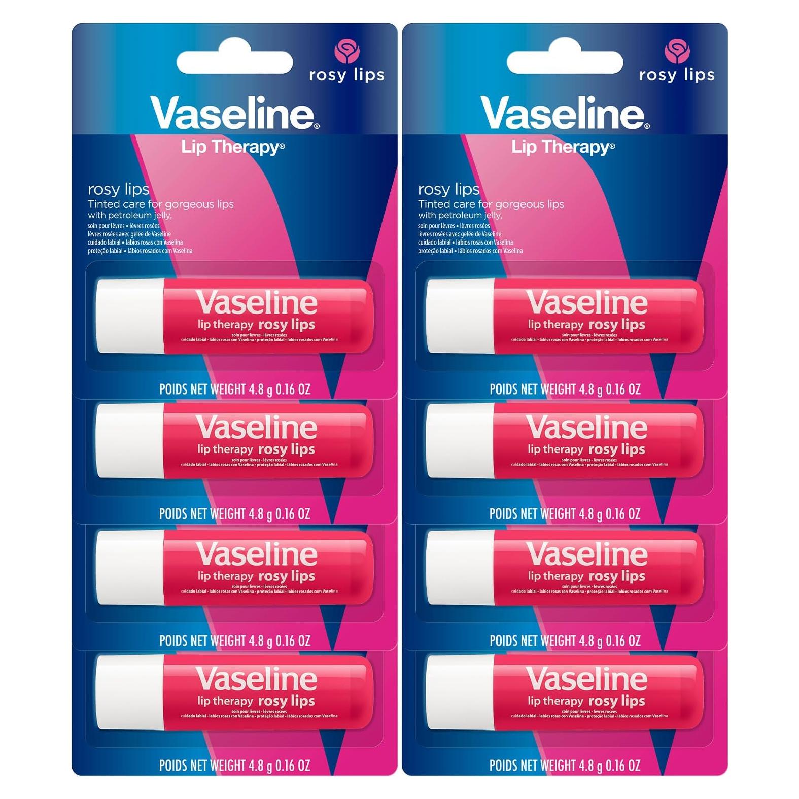 Bálsamo Labial Hidratante Vaseline Lip Therapy 8-Pack 4.5g