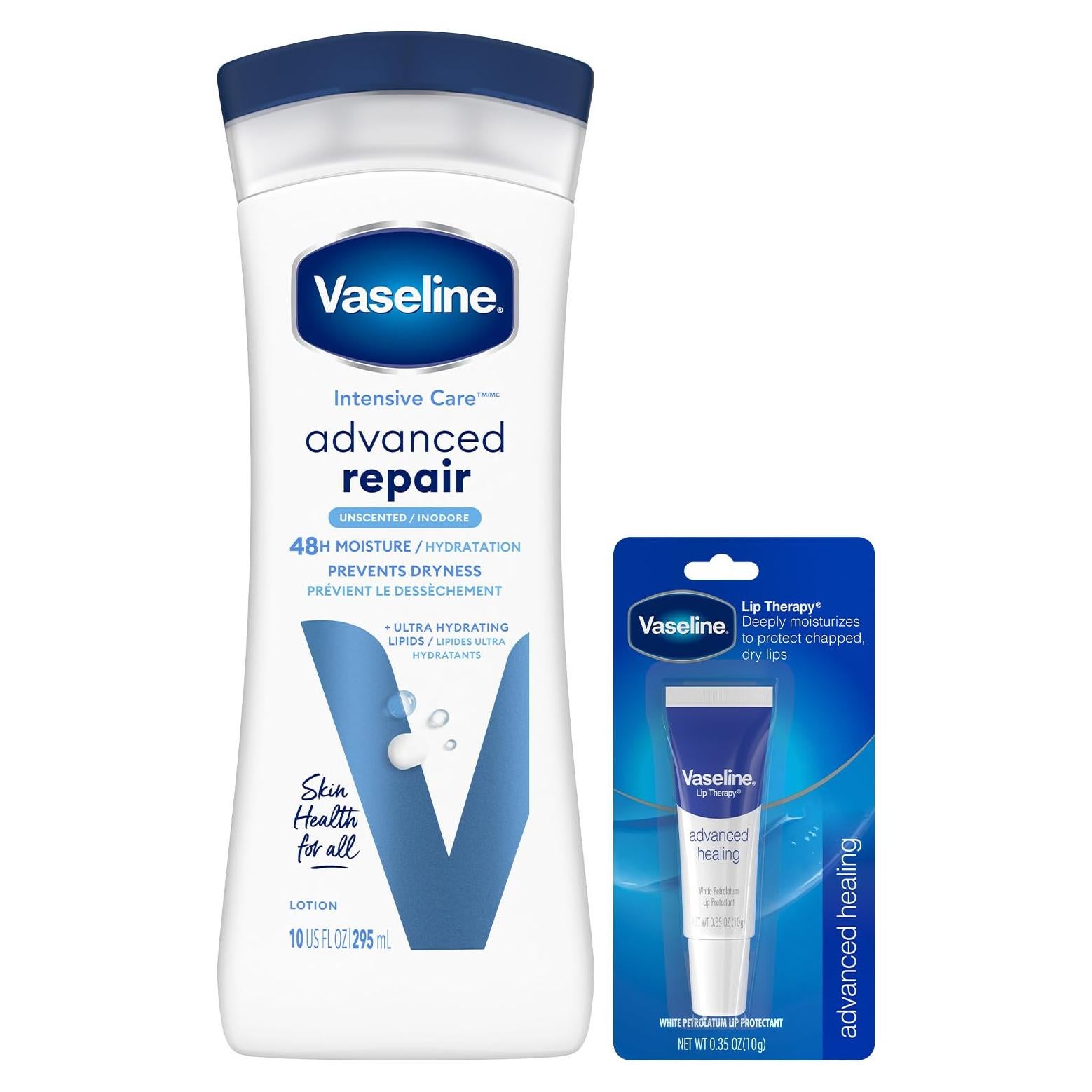 Loción Hidratante Vaseline Cuidado Intensivo 284 g + Bálsamo Labial 10 g