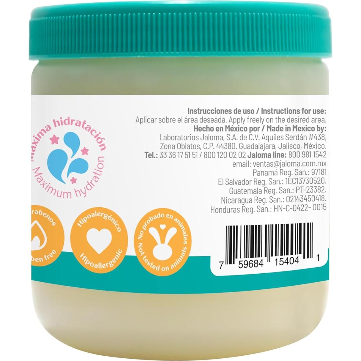 Jaloma Baby Petrolato Blanco 230g (Paquete de 2) Hidratante