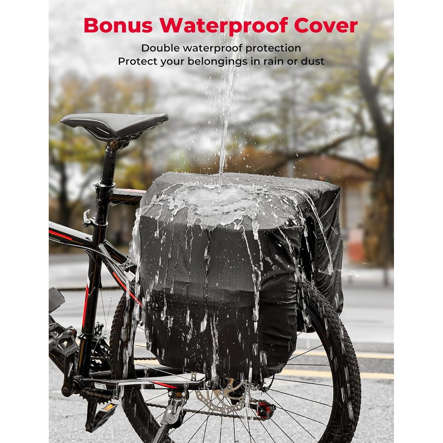 Bolsa Pannier KEMIMOTO 34L Impermeable para Bicicleta