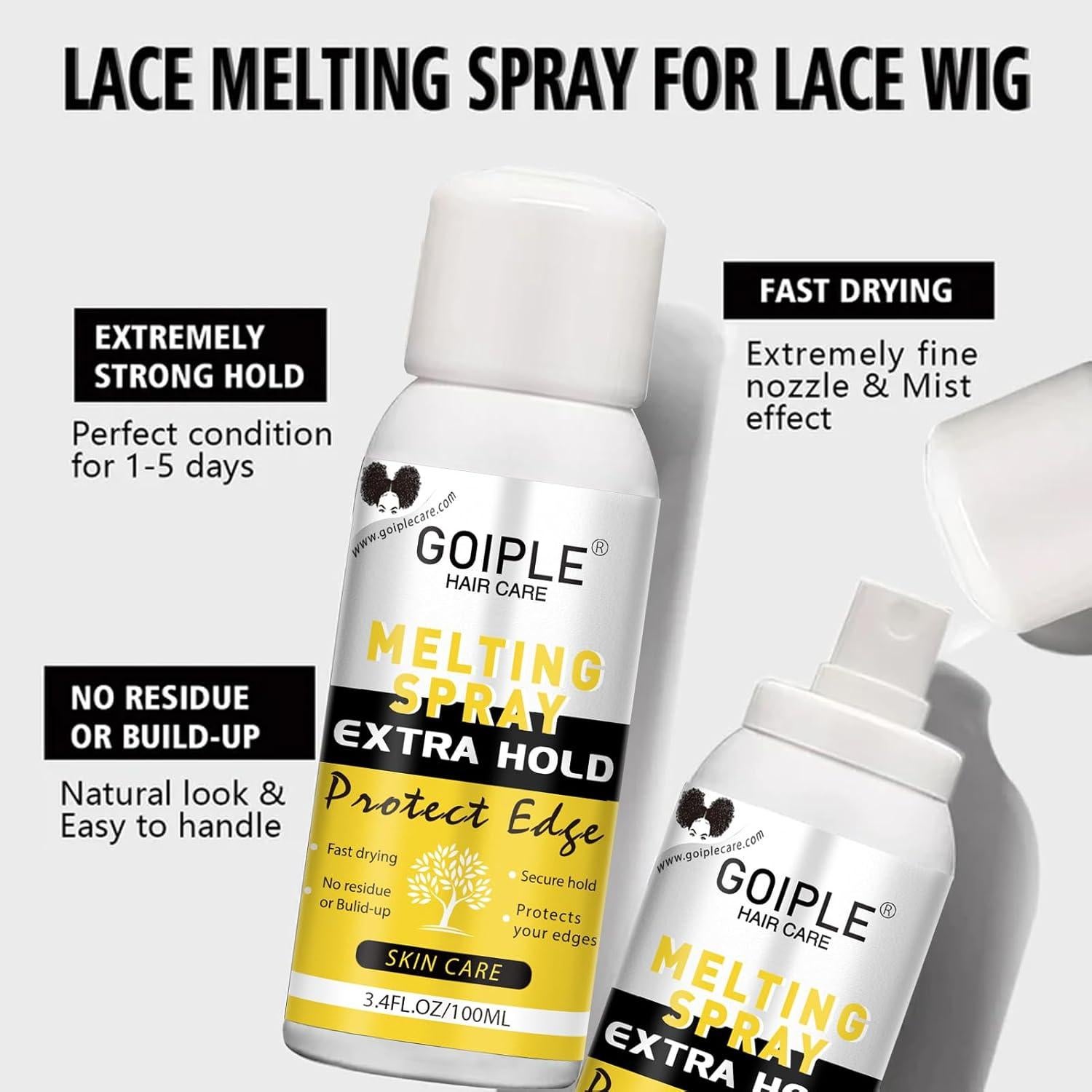 Spray Adhesivo para Pelucas GOIPLE CARE 140g Fijación Fuerte