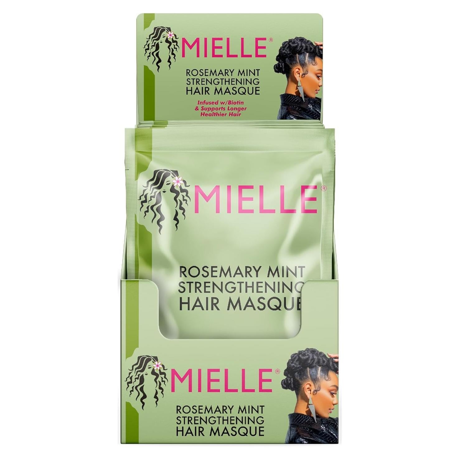 Mascarilla Capilar Fortalecedora Mielle Romero y Menta 3x60g