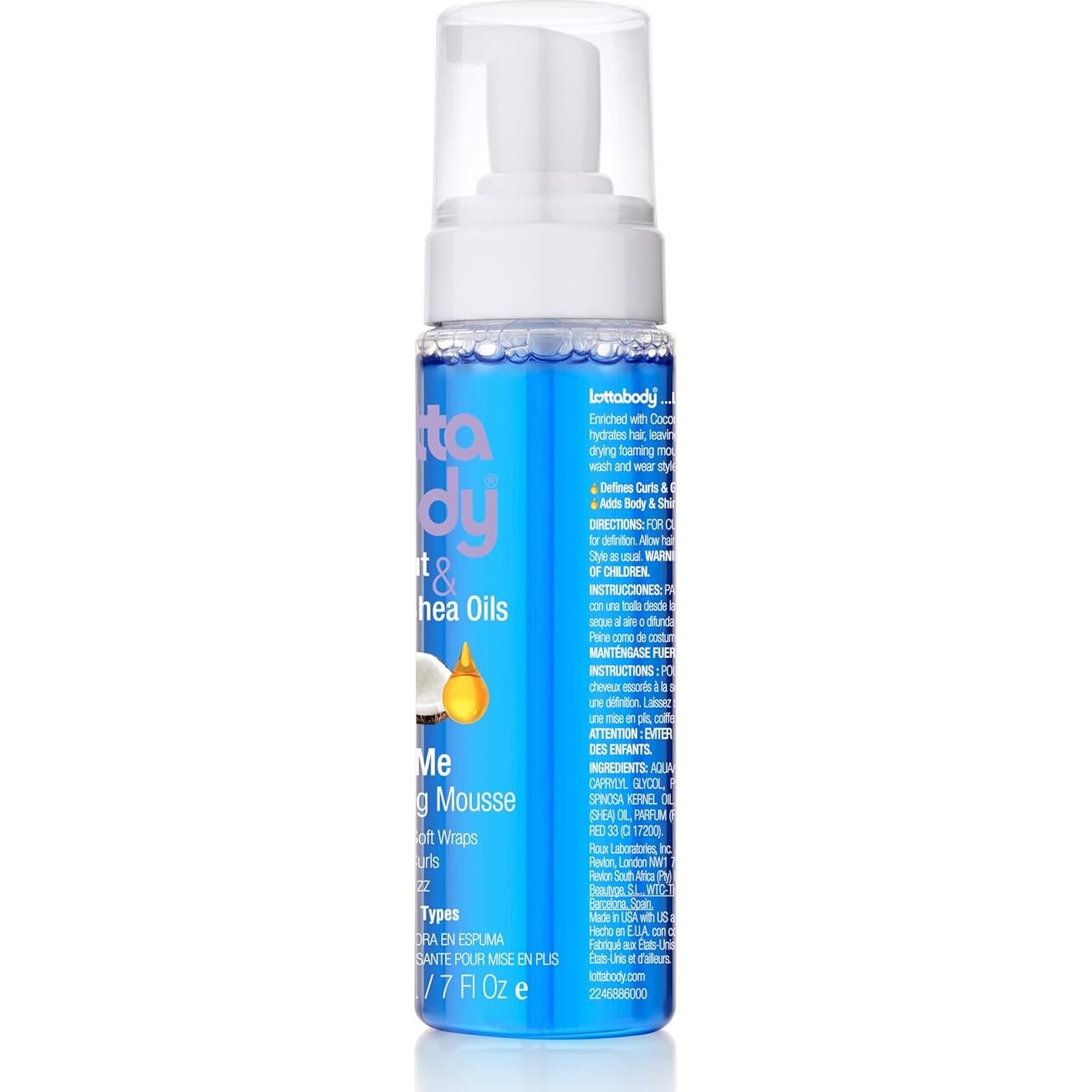 Mousse para Cabello Rizado Lottabody 207 ml - Antifrizz y Definición