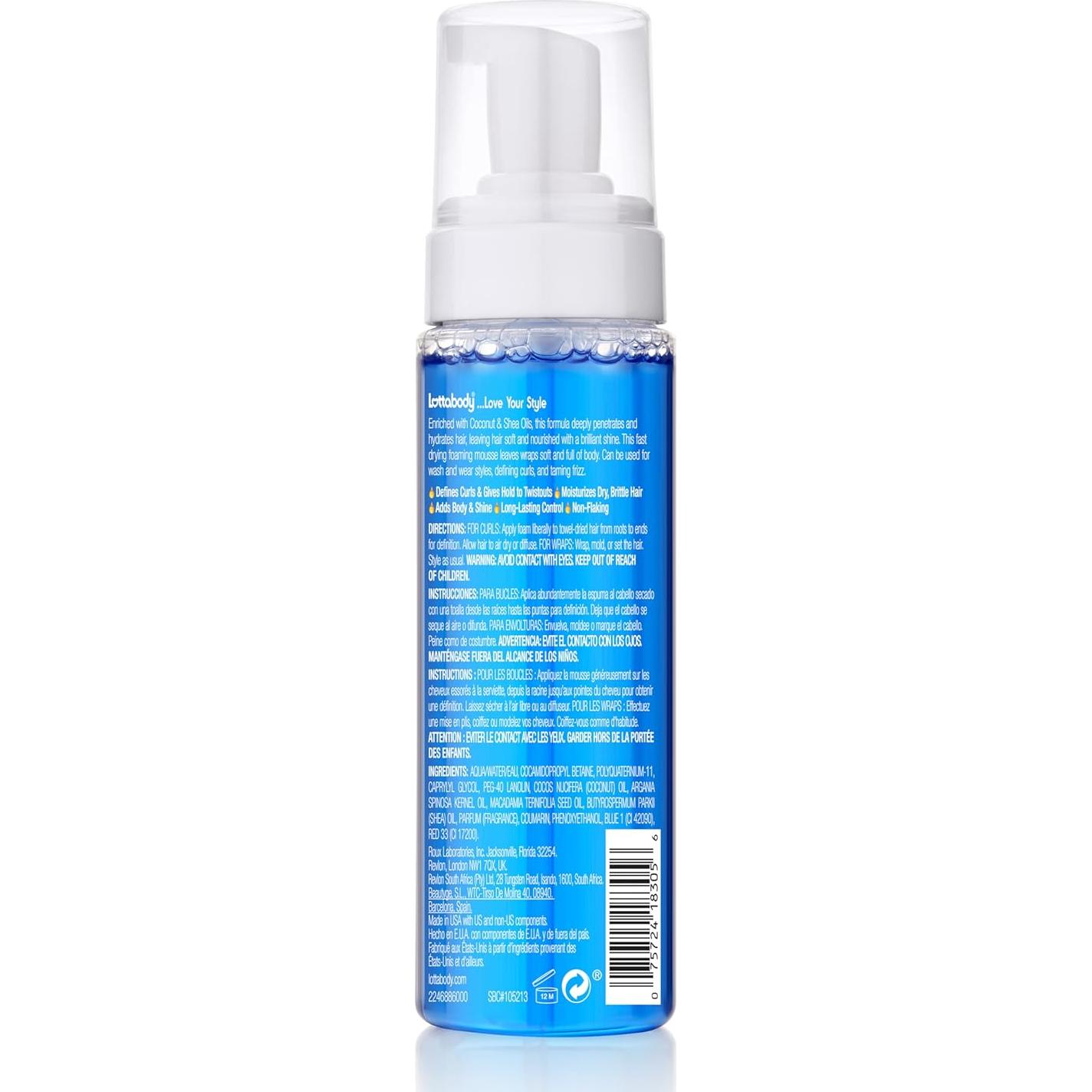 Mousse para Cabello Rizado Lottabody 207 ml - Antifrizz y Definición