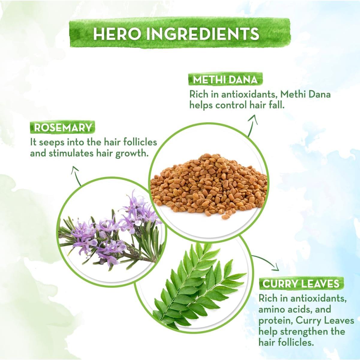 Aceite de Crecimiento Capilar Mamaearth 200 ml - Romero y Fenogreco