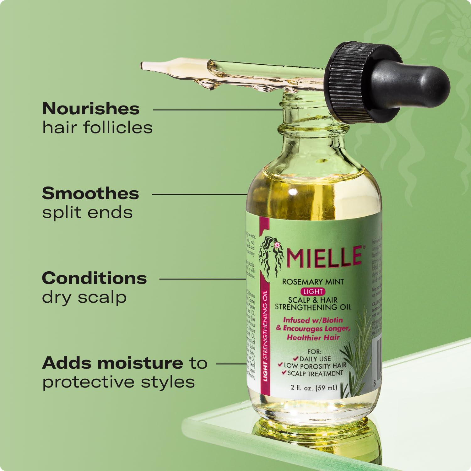 Paquete Mantenimiento Bordes y Cuero Cabelludo Mielle - Gel, Aceite y Mascarilla