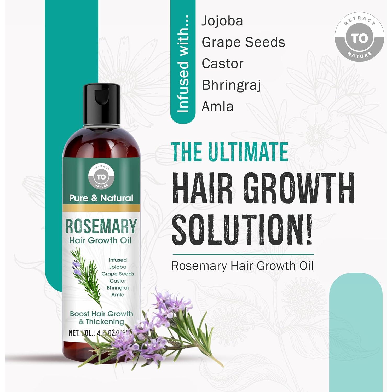 Aceite de Crecimiento Capilar Romero 118ml - Nutrición y Control Caída