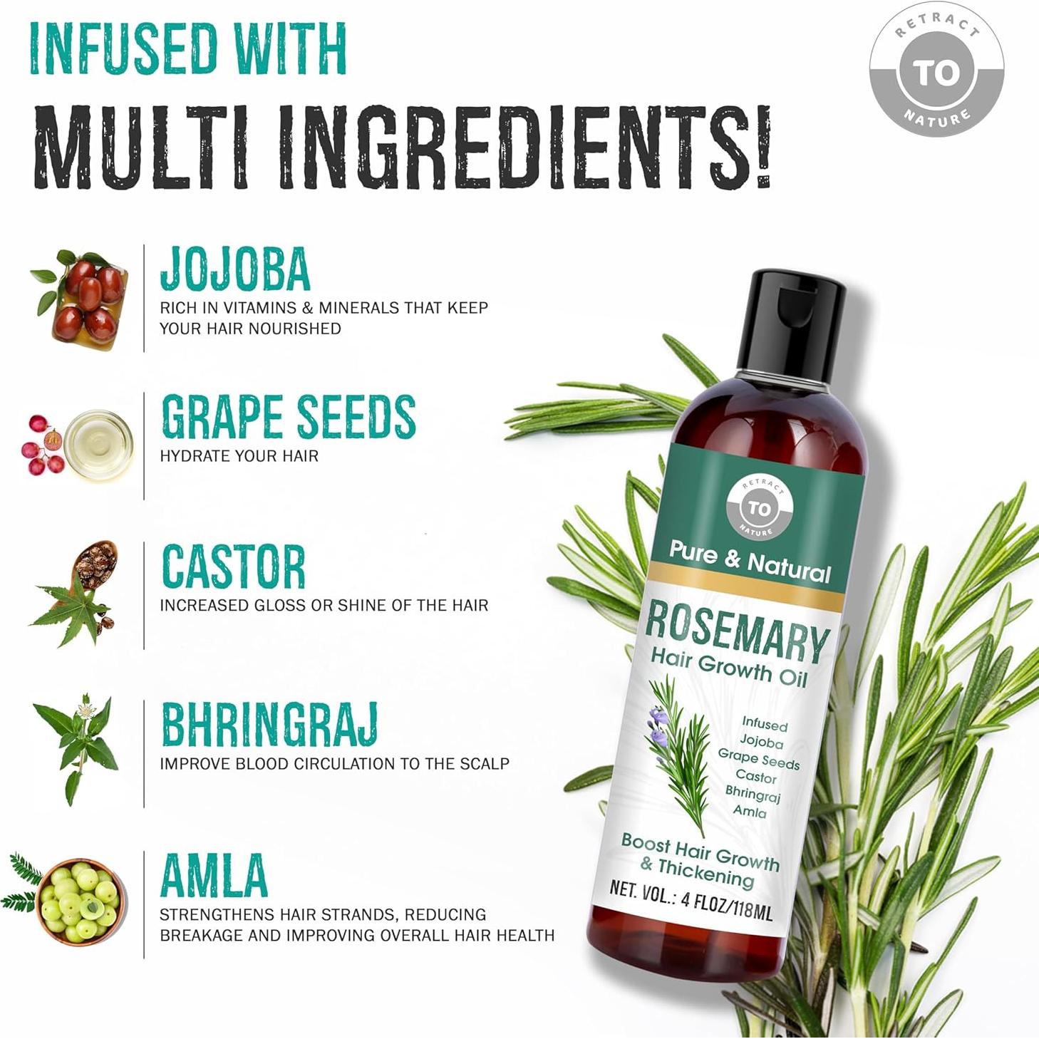 Aceite de Crecimiento Capilar Romero 118ml - Nutrición y Control Caída