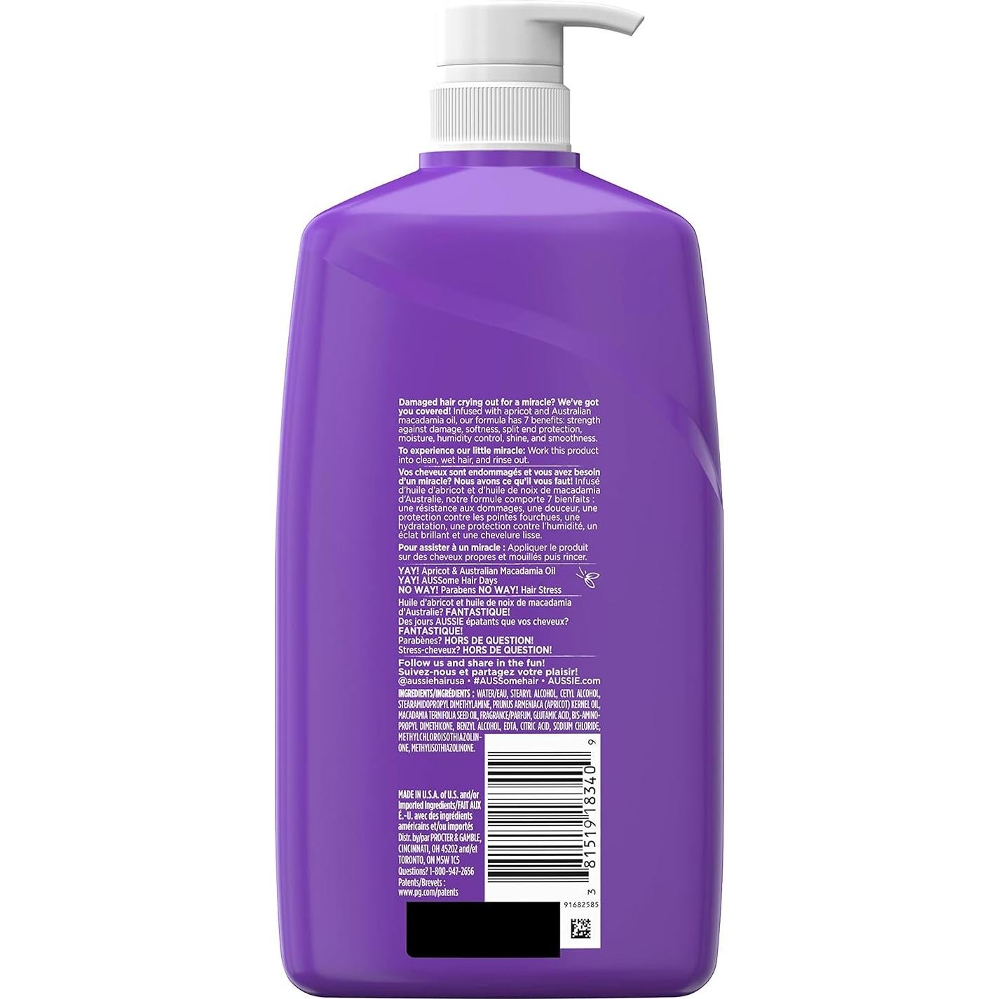 Acondicionador Aussie Total Miracle 7 en 1 777 ml - Sin Frizz