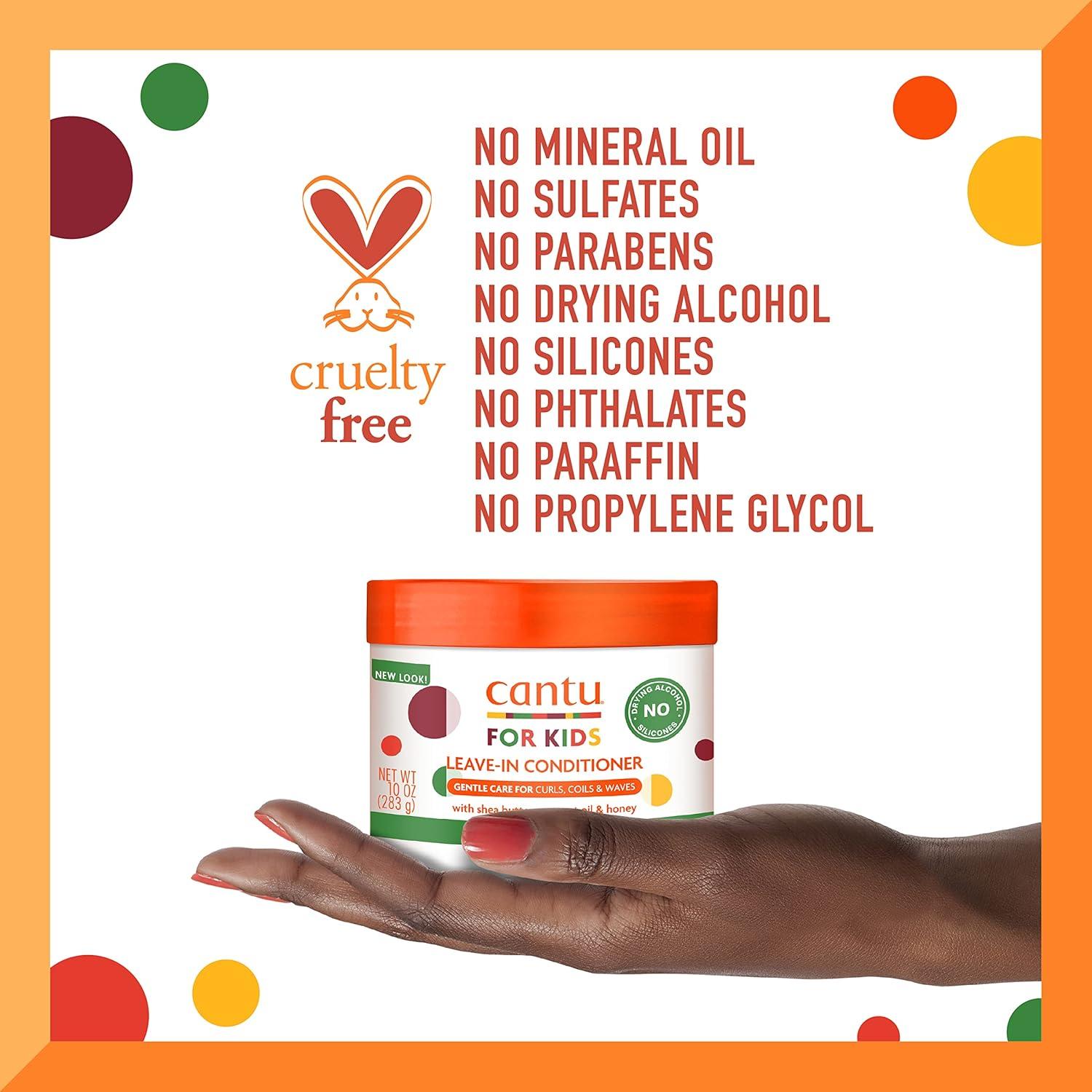 Acondicionador Sin Enjuague Cantu Niños 3x10oz Manteca Karité