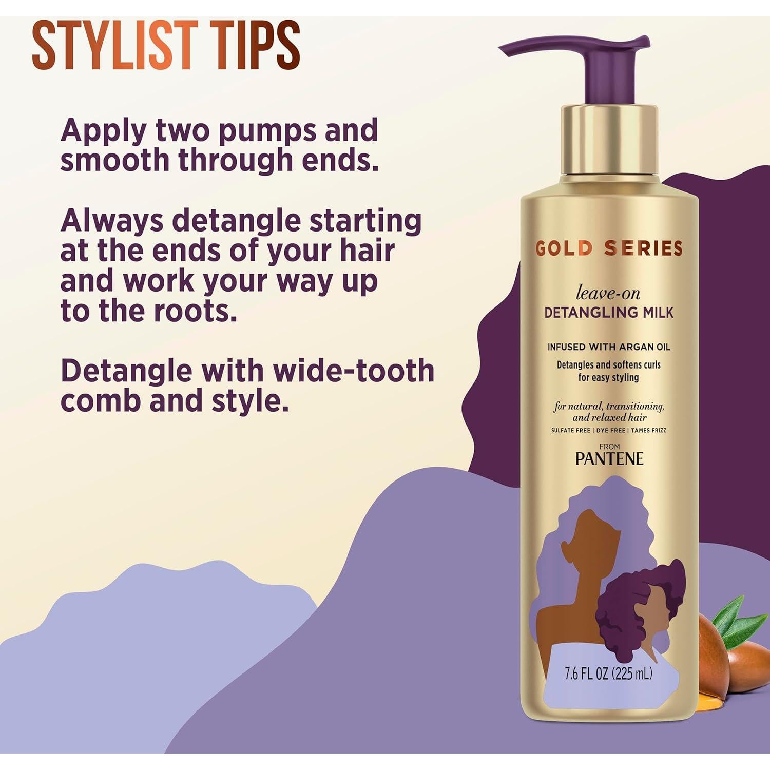 Leche Desenredante Pantene Gold Series 224 ml Sin Enjuague