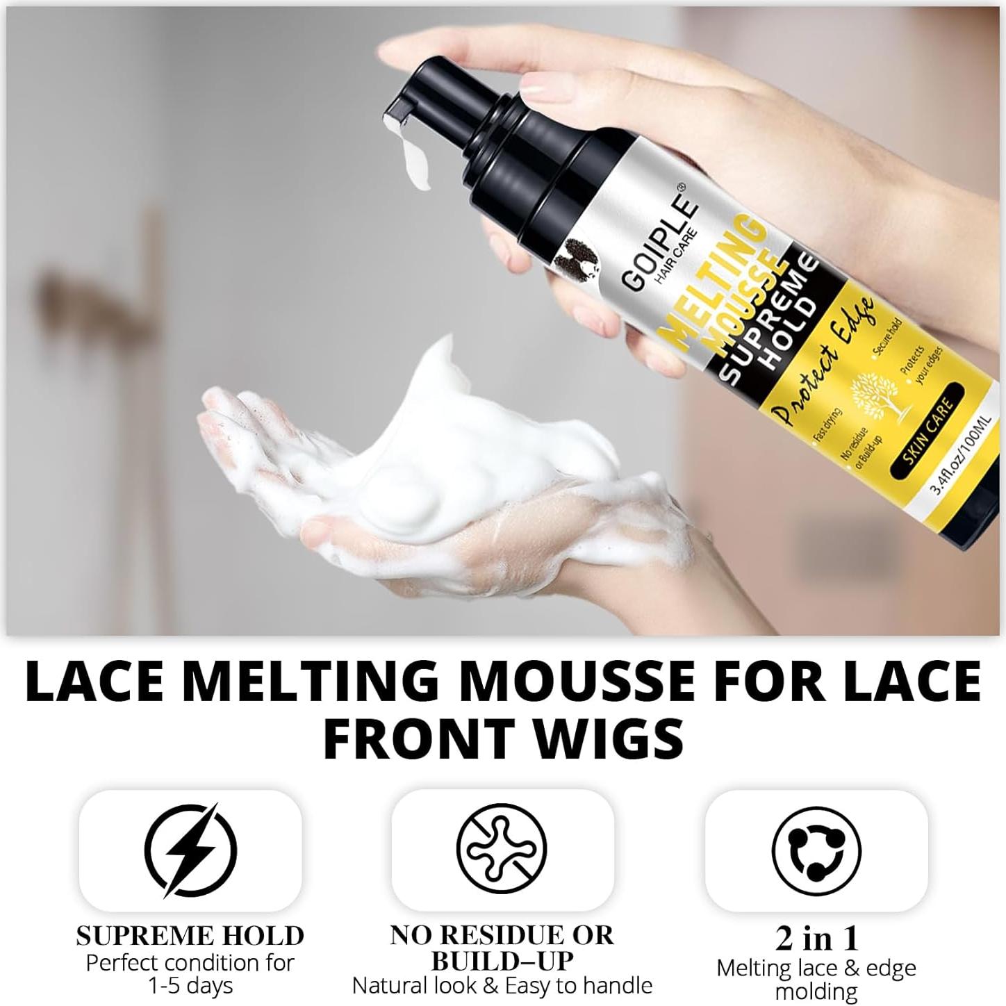 Kit Mousse Derretir Encaje WOZUTUNT 100ml + Spray 60ml + Accesorios