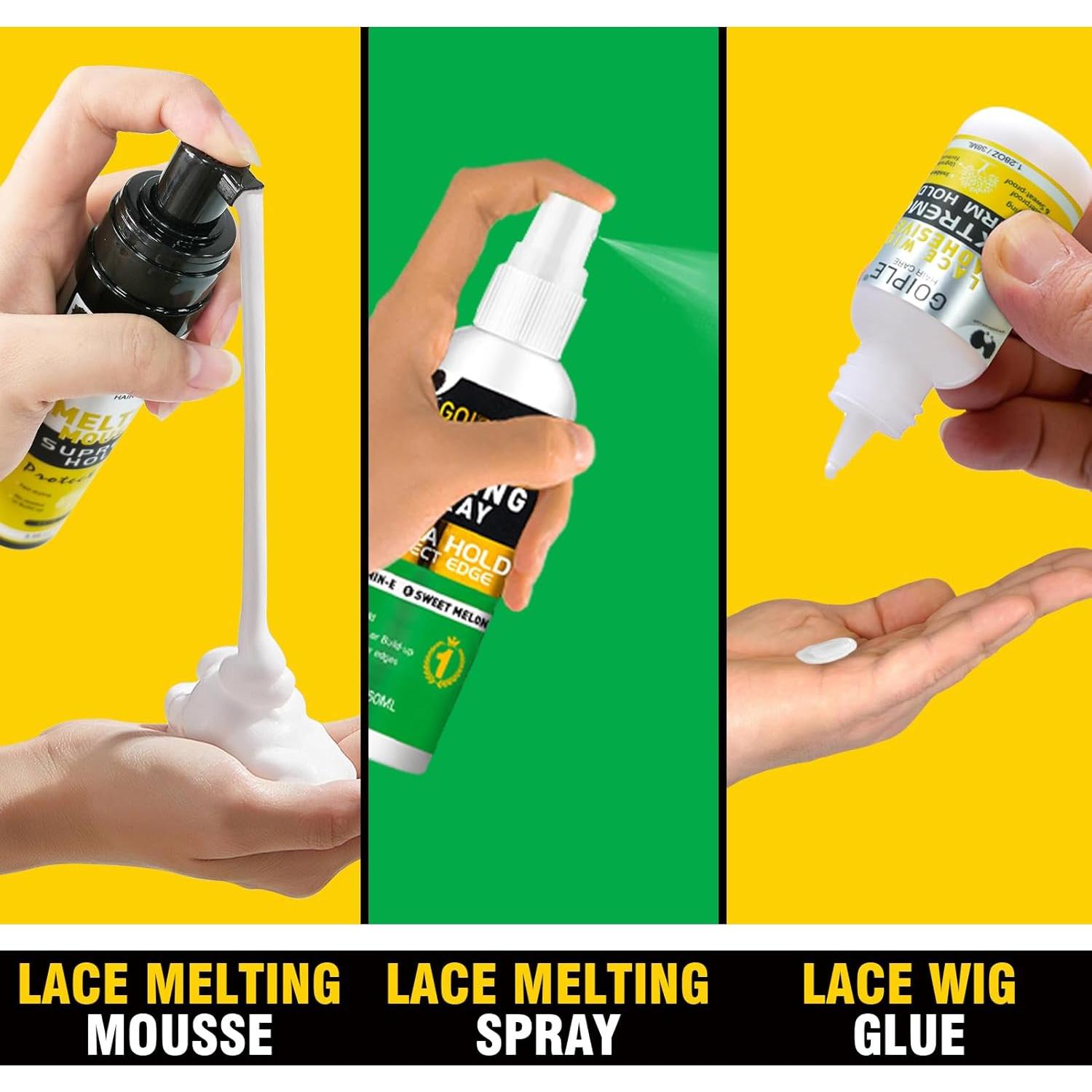 Kit Mousse Derretir Encaje WOZUTUNT 100ml + Spray 60ml + Accesorios