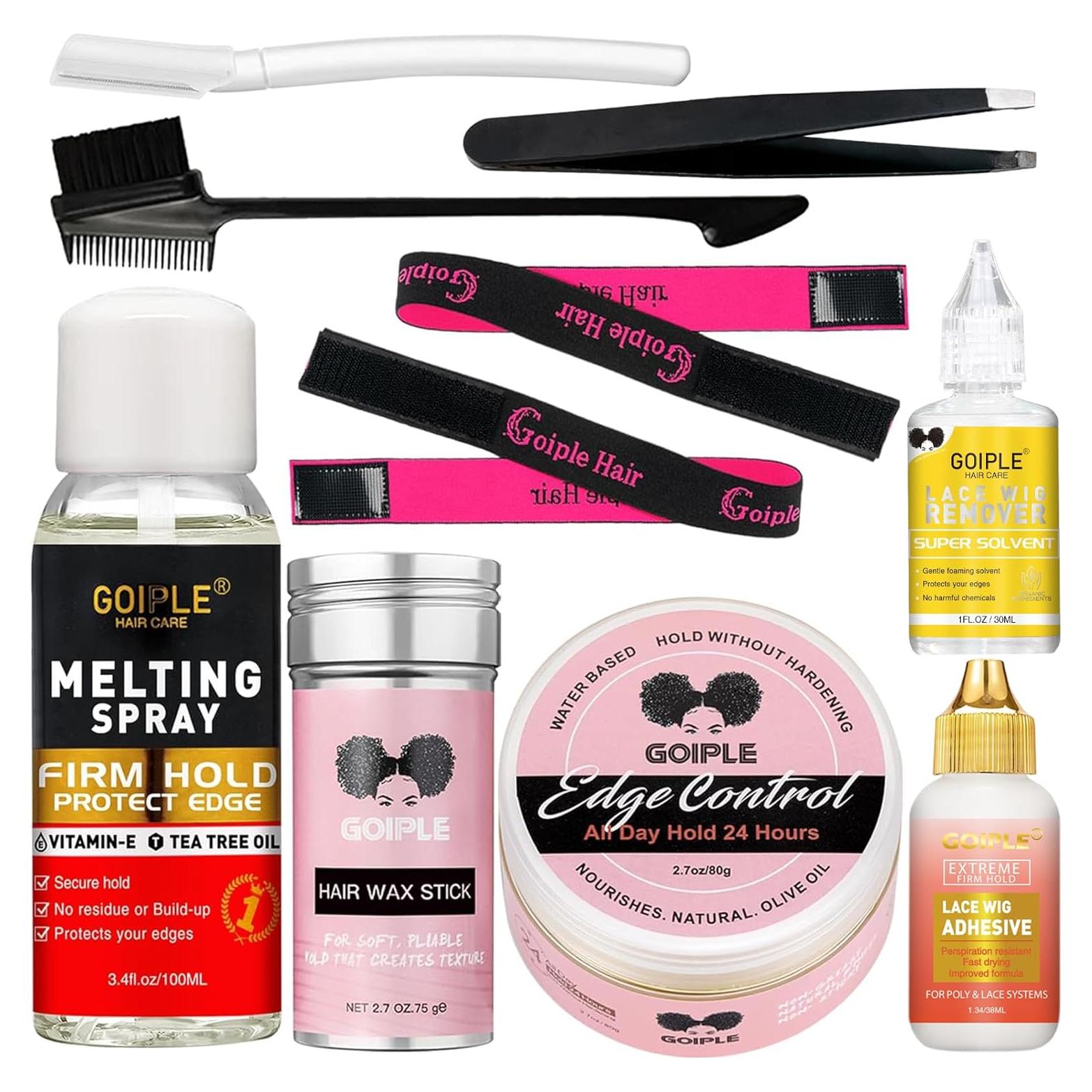 Kit de Pegamento y Spray Derretidor para Pelucas GOIPLE CARE