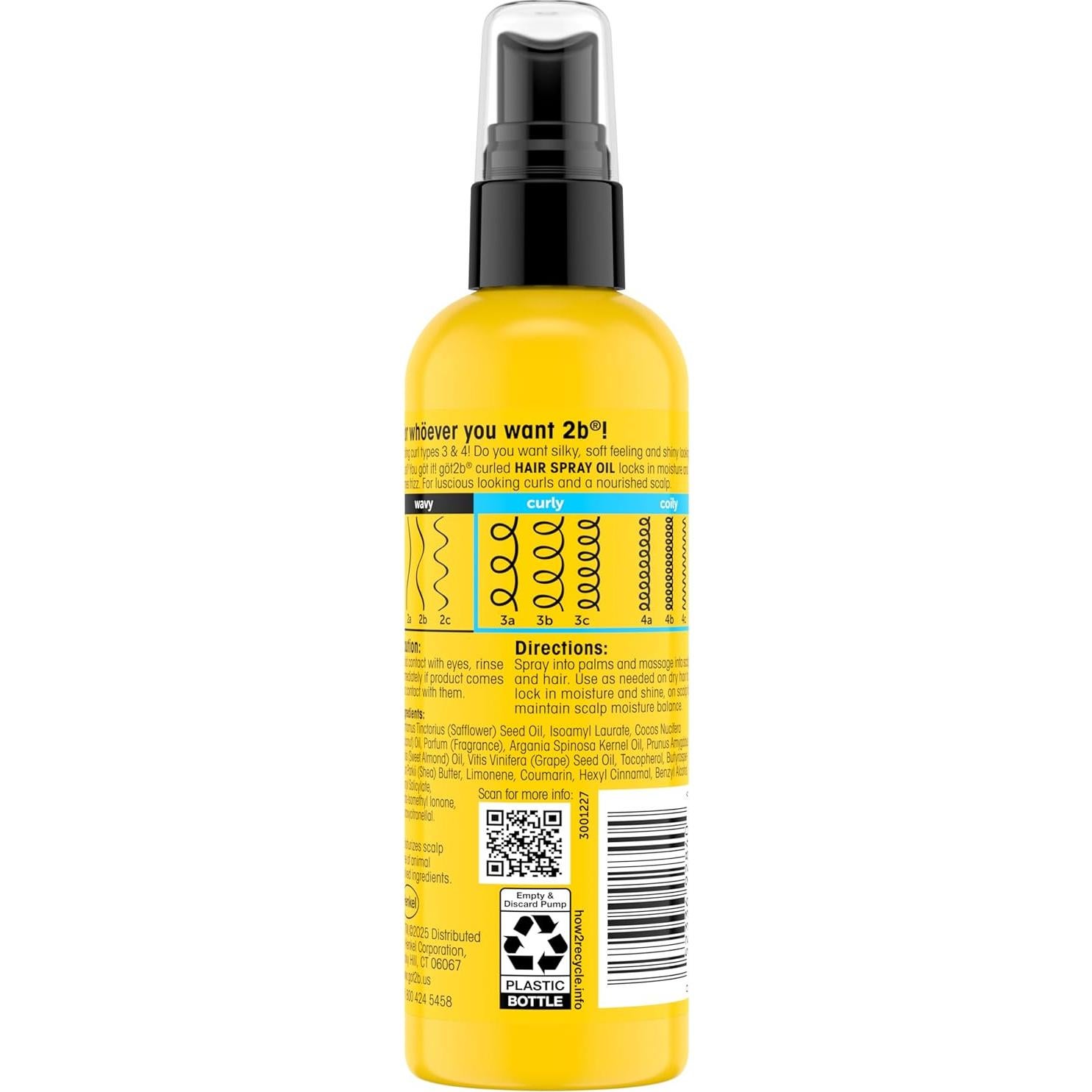 Spray de Aceite para Cabello Rizado Got2b 113.4ml Control Frizz