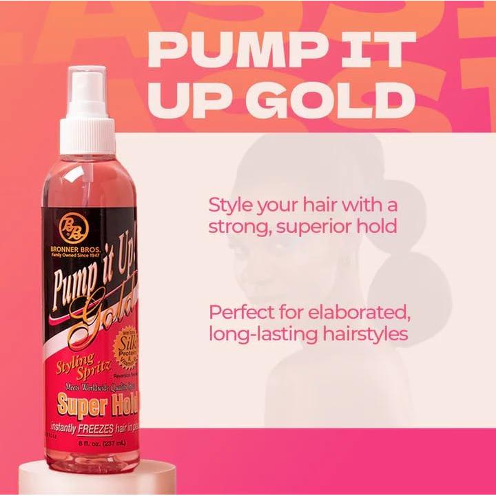 Spray para Cabello Bronner Bros Pump It Up Gold 226g - Fijación Extra