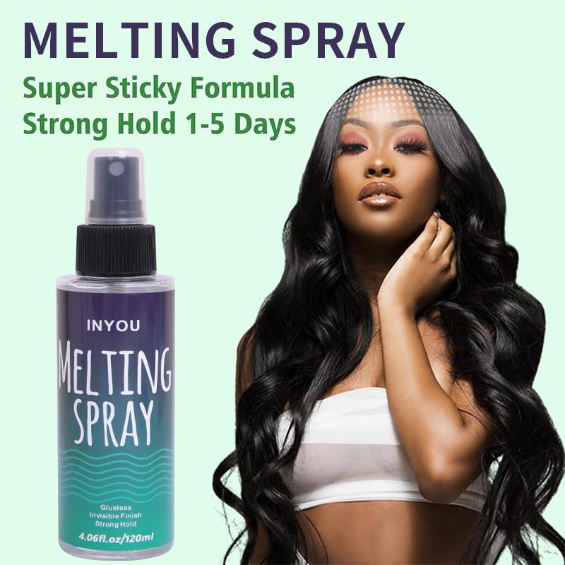 Spray Derretidor de Encaje Inyou 120ml Secado Rápido Fuerte