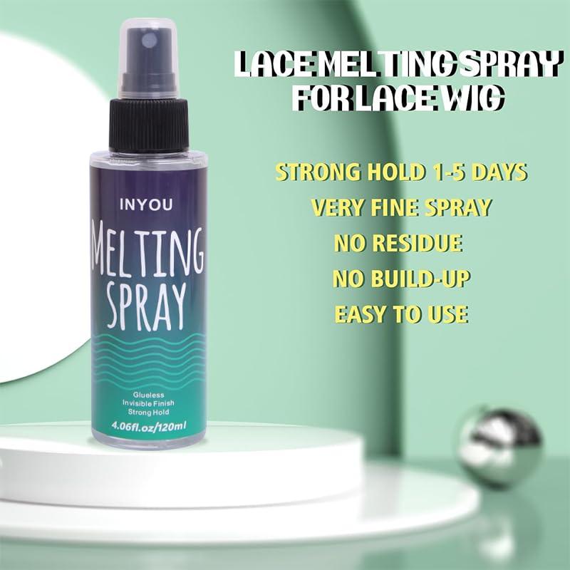 Spray Derretidor de Encaje Inyou 120ml Secado Rápido Fuerte