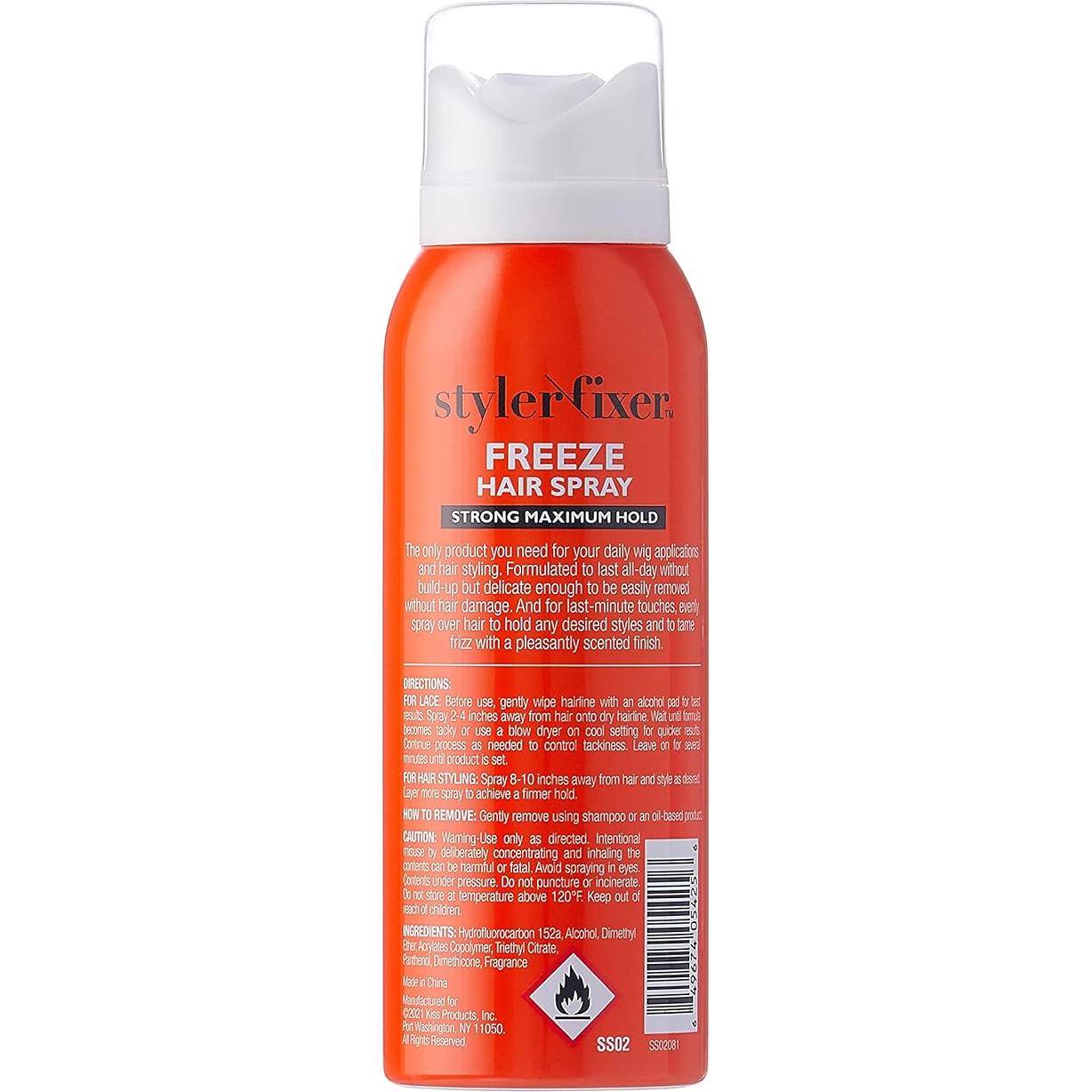 Spray Fijador Fuerte Red by Kiss 56.7g - Sosten Máximo para Estilo