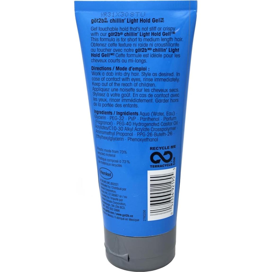 Gel para Cabello Got 2B Chillin Suave 3 Piezas 170g