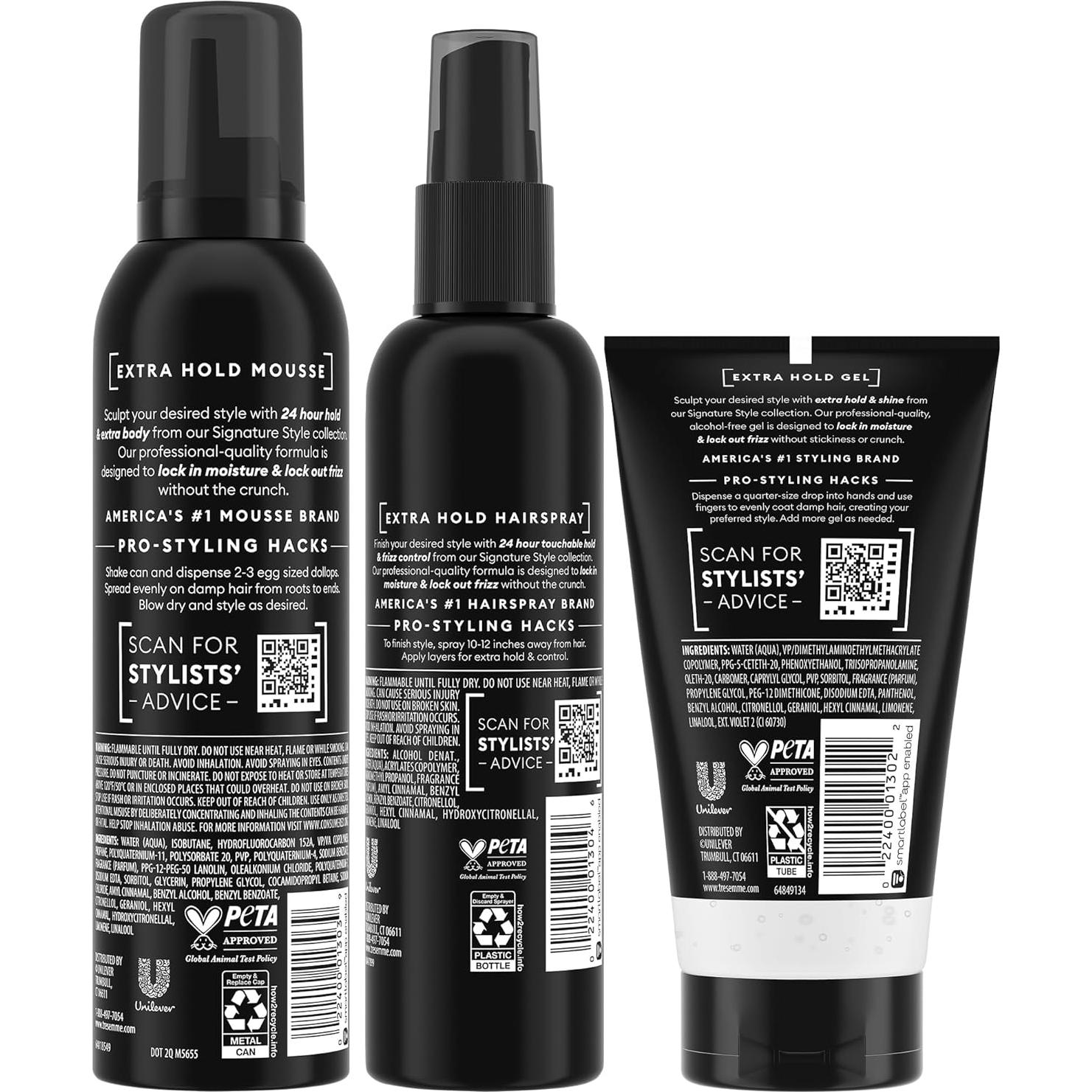 TRESemmé Set de Estilo de Cabello Extra Firme 3 Piezas
