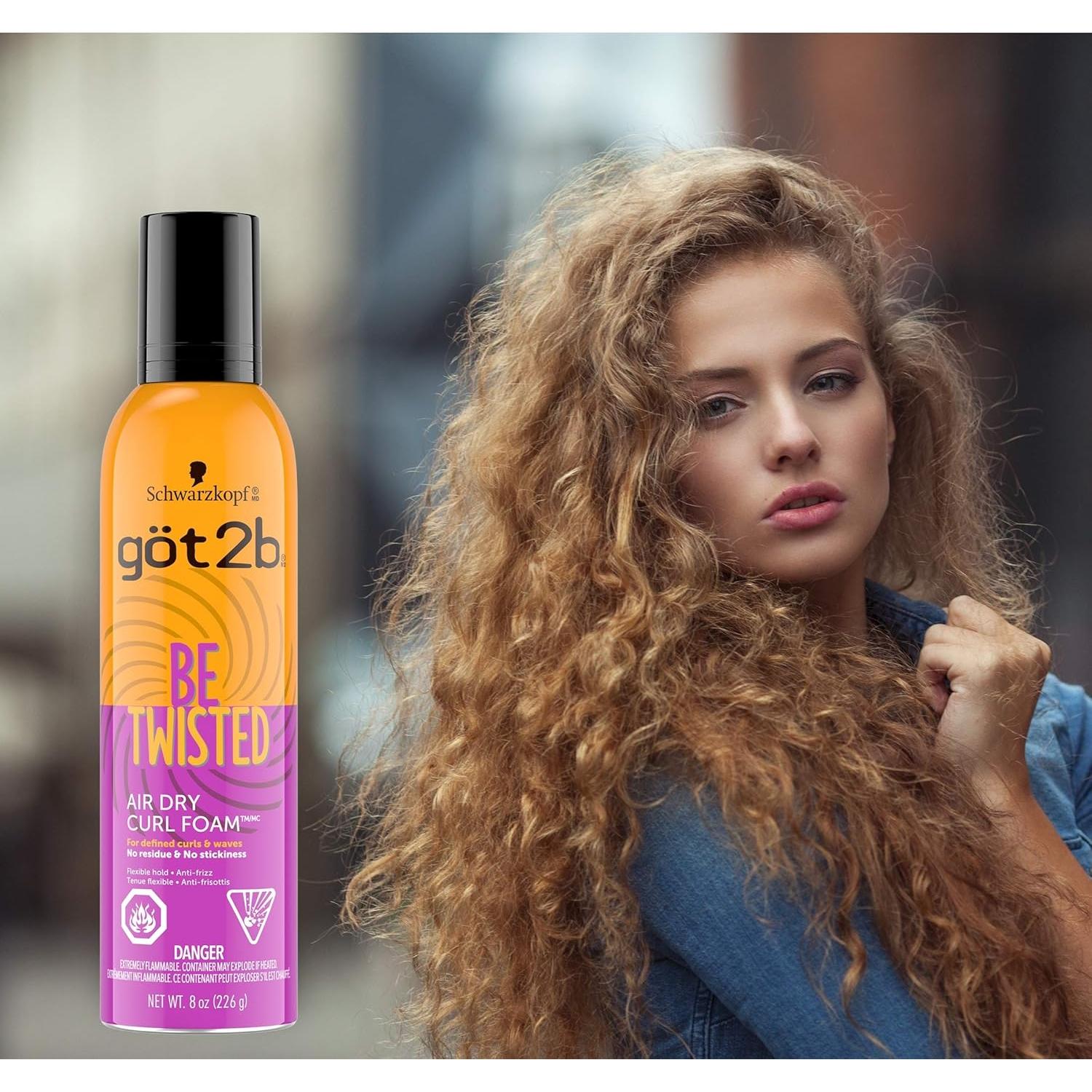 Espuma para Rizos Got2b Be Twisted 226.8 g - Secado al Aire