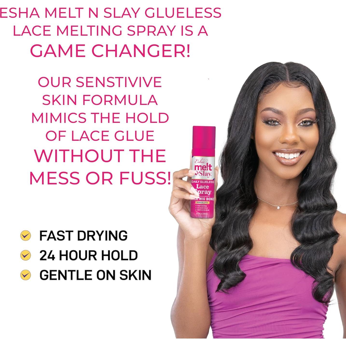 Spray de Encaje Sin Pegamento Esha 220ML - Sostenimiento Fuerte